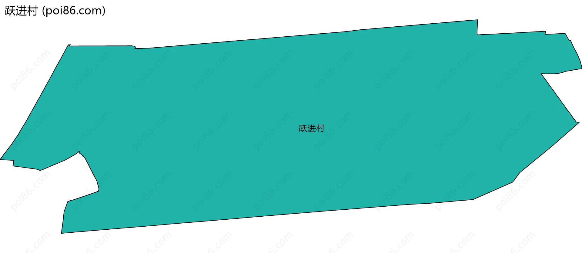 跃进村边界地图