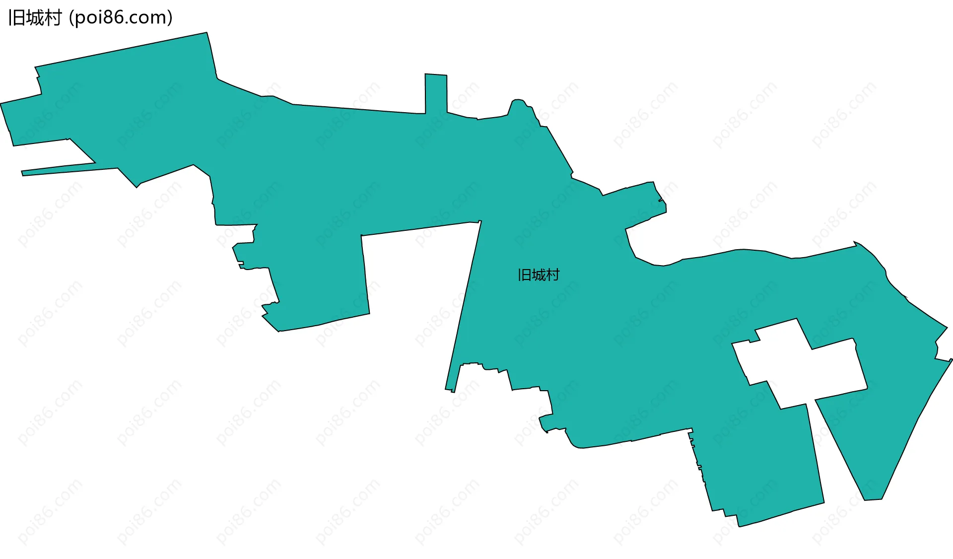 旧城村边界地图