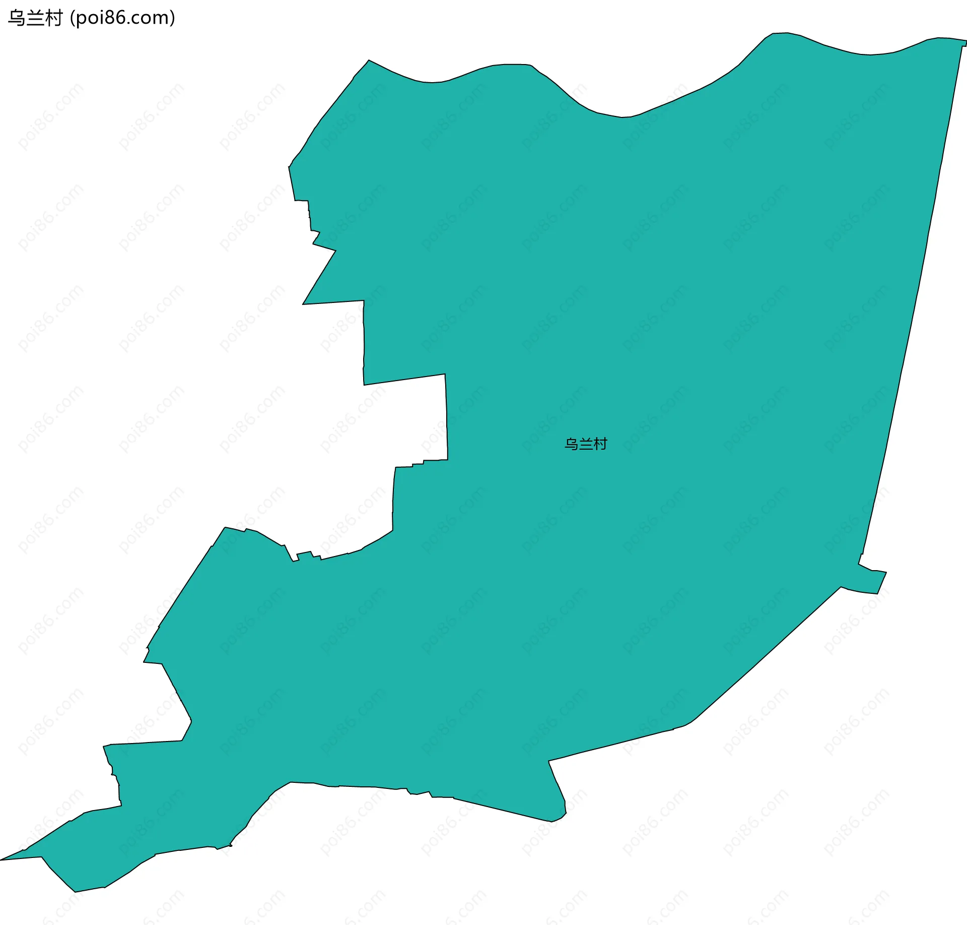 乌兰村边界地图