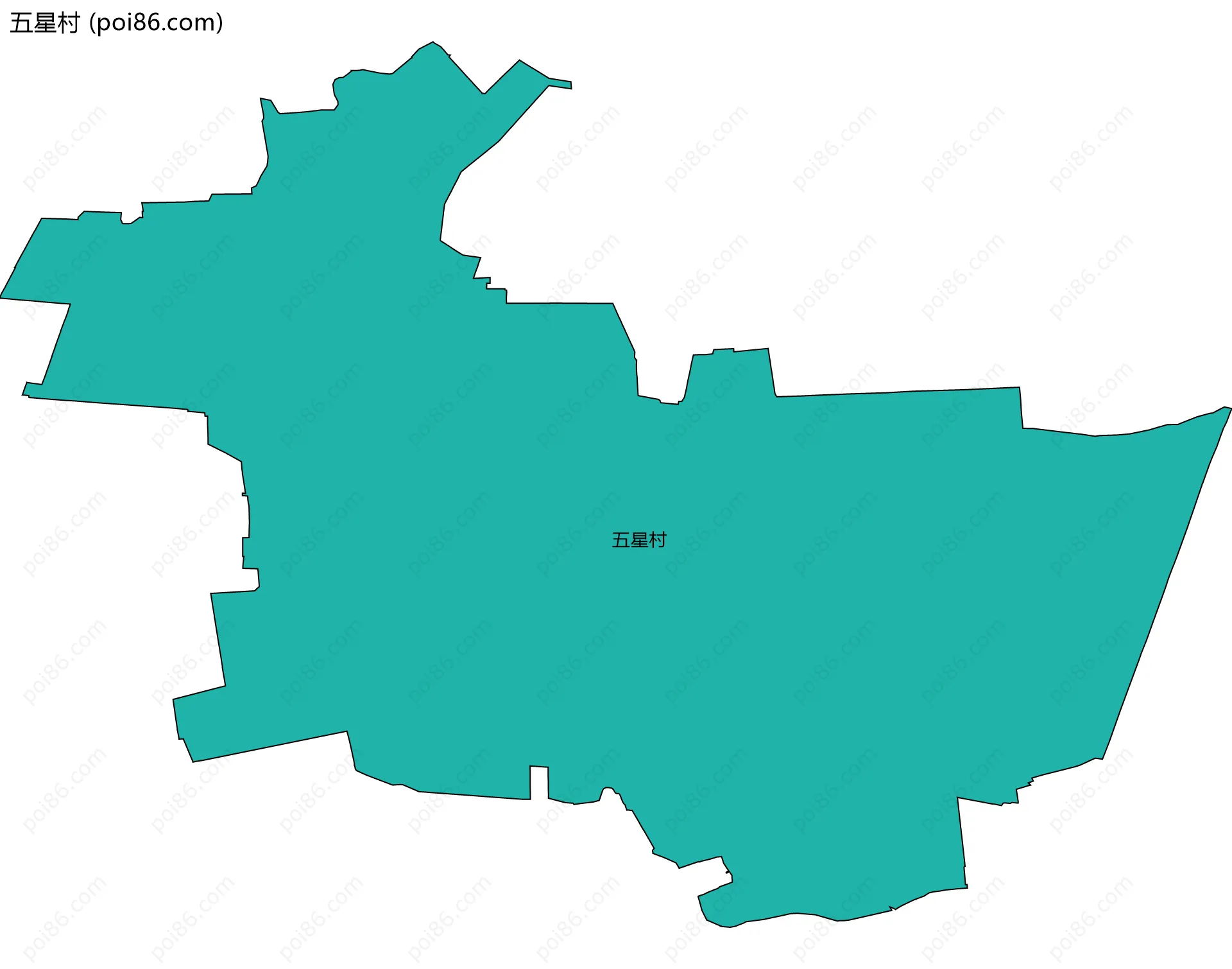 五星村边界地图