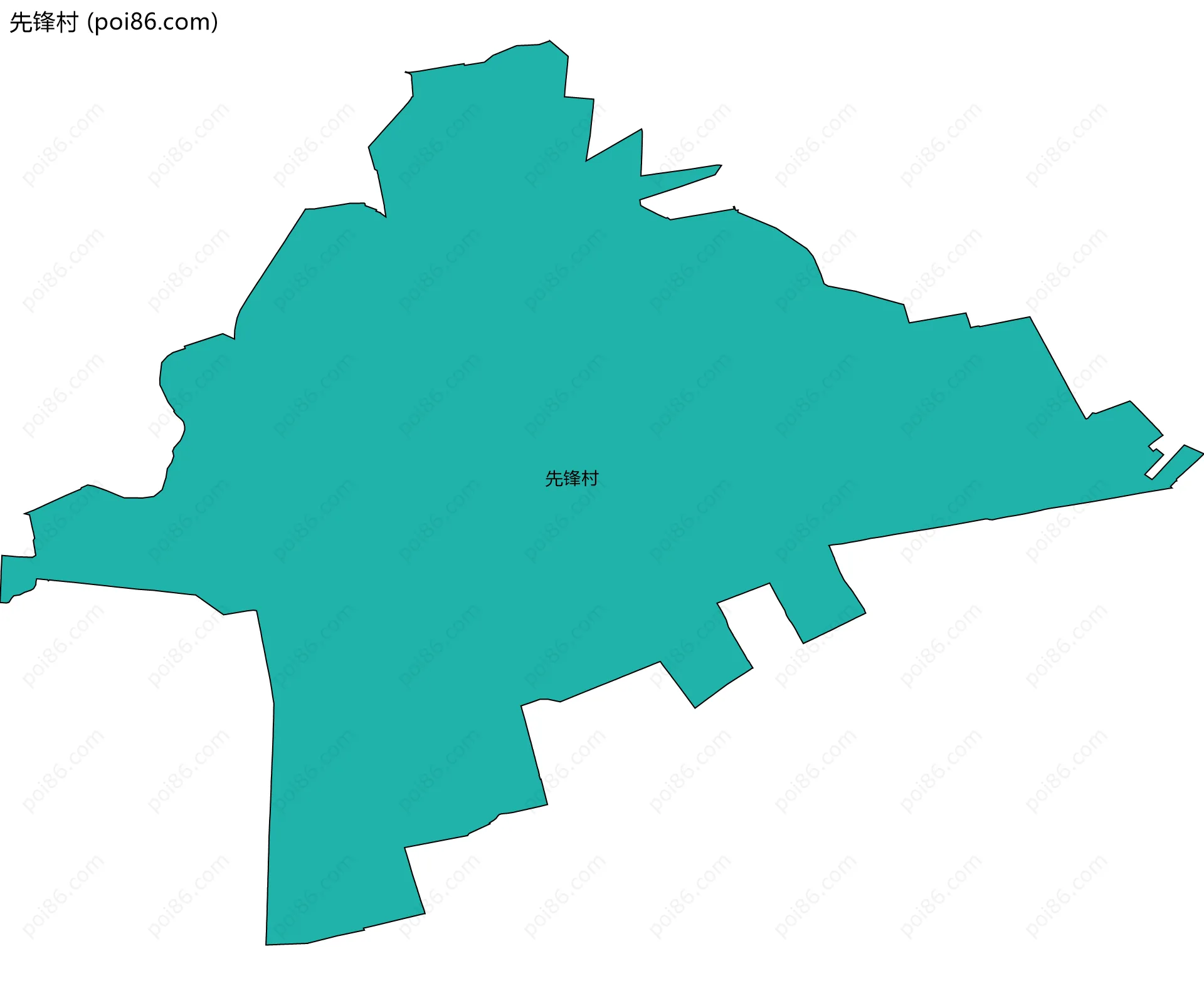 先锋村边界地图