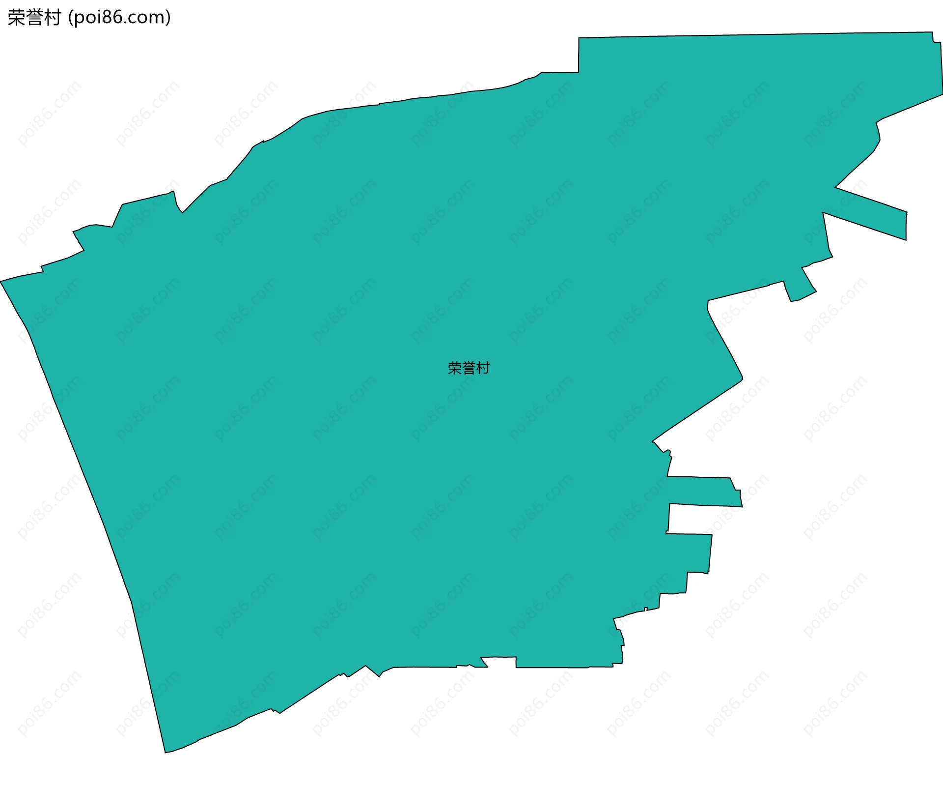 荣誉村边界地图