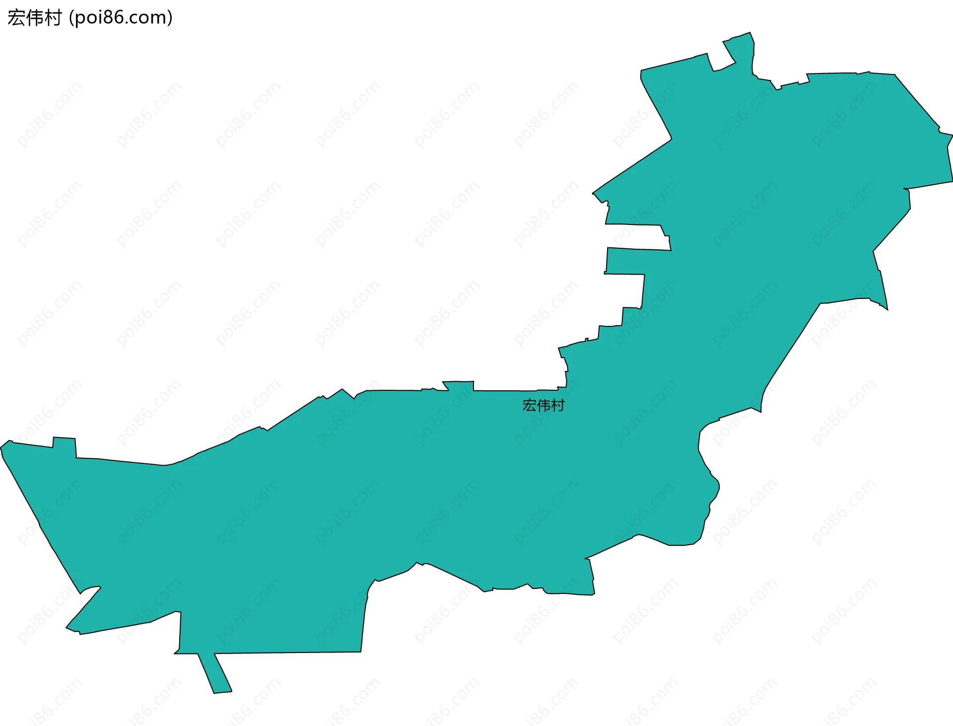 宏伟村边界地图