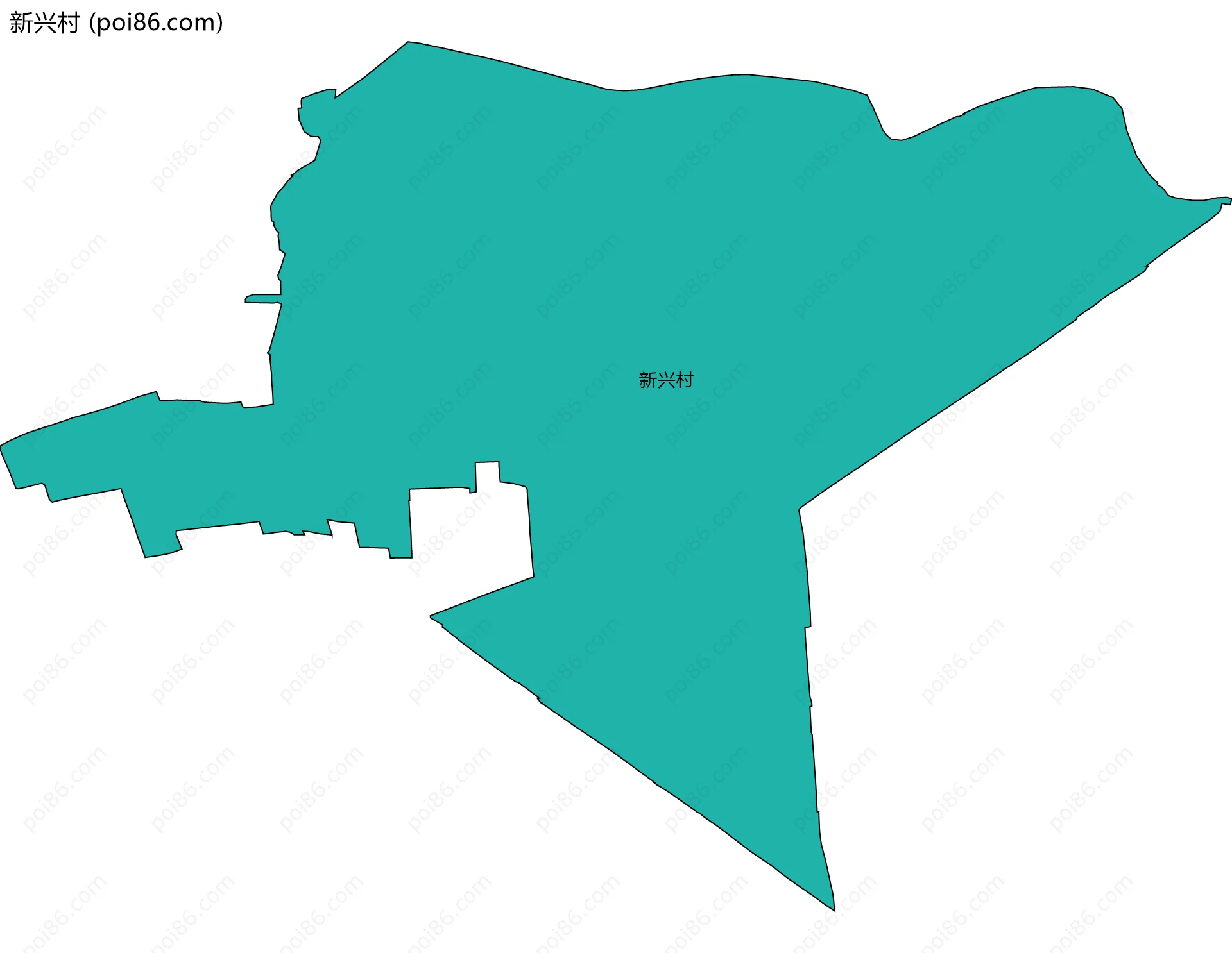 新兴村边界地图
