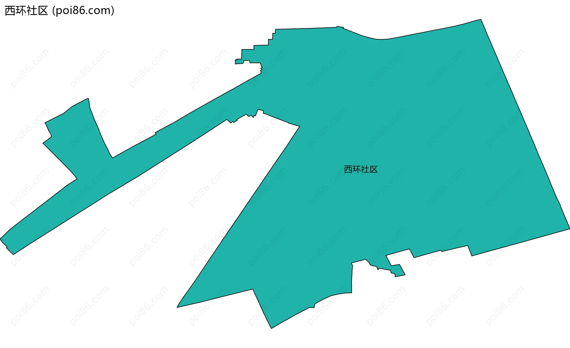 西环社区边界地图