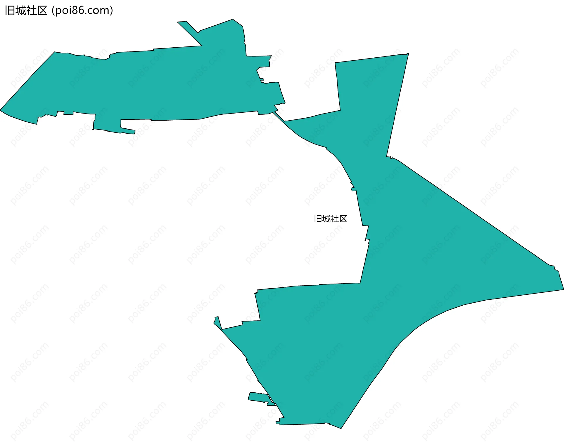 旧城社区边界地图