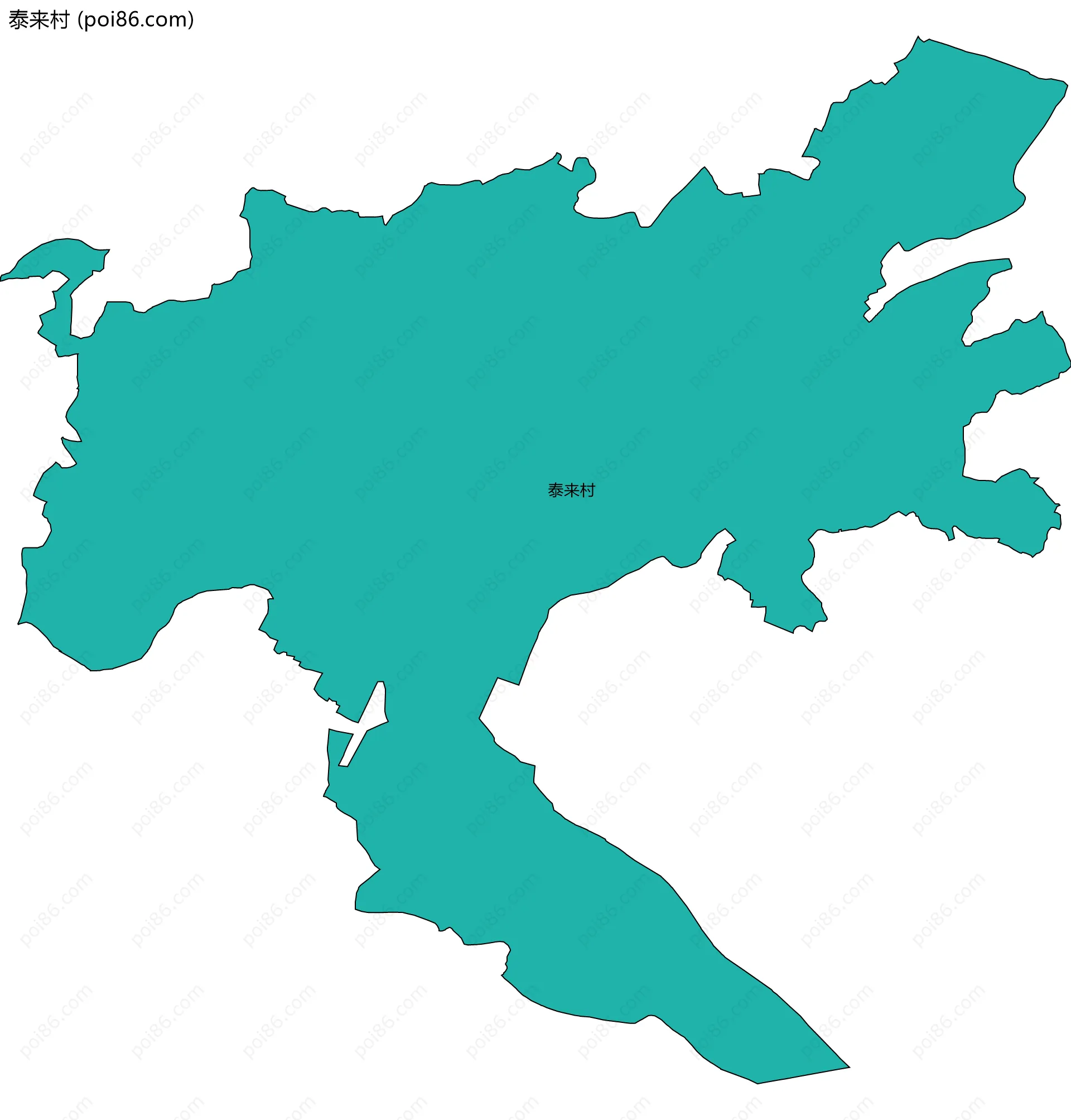 泰来村边界地图