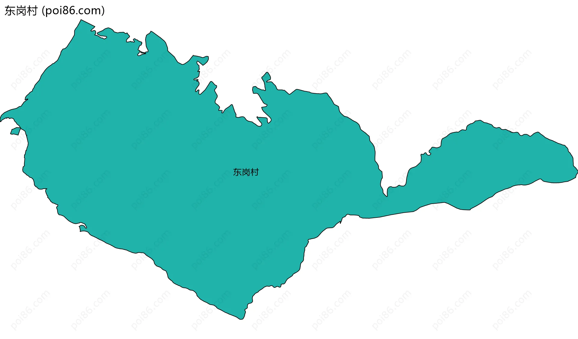 东岗村边界地图