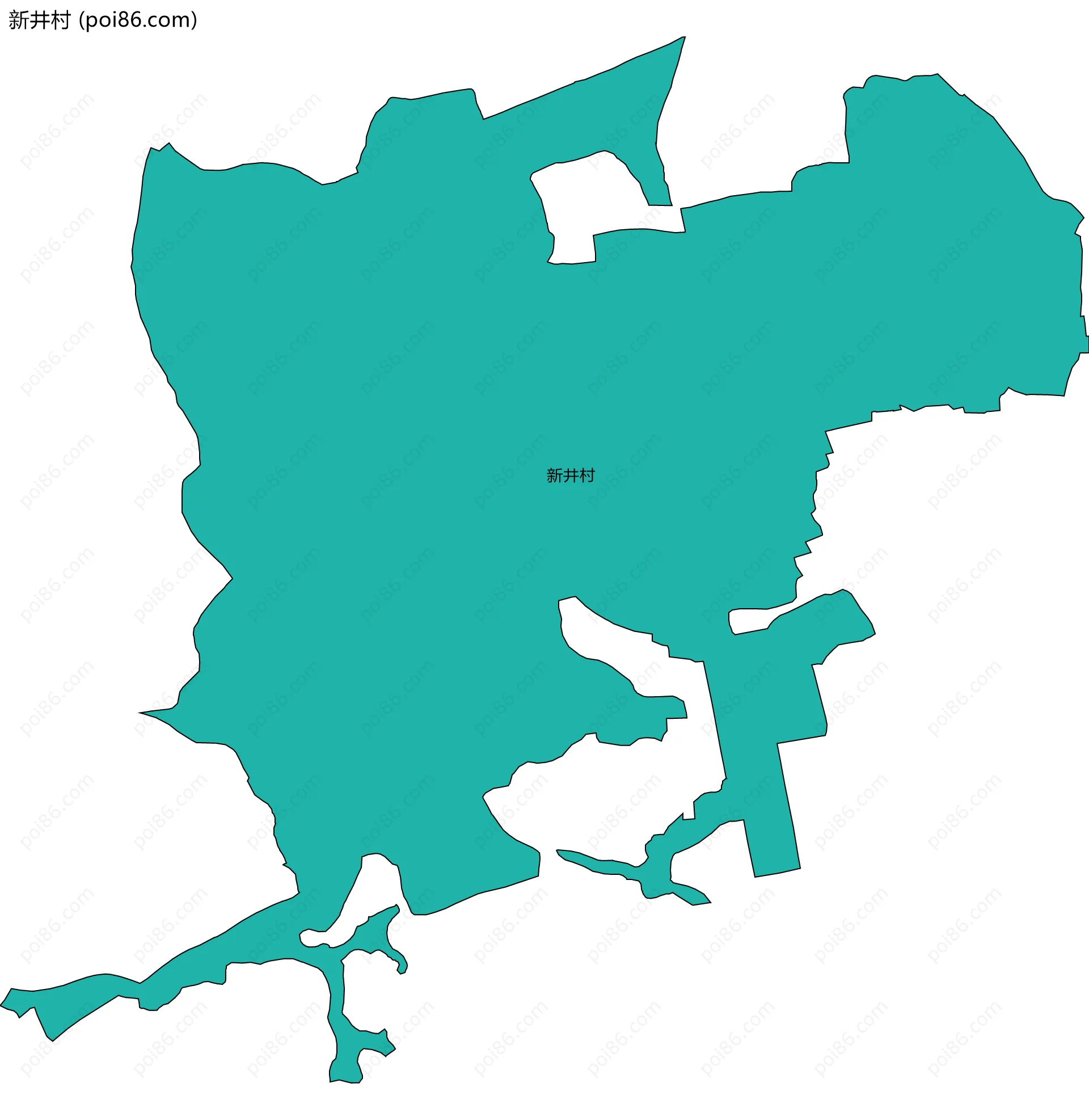 新井村边界地图