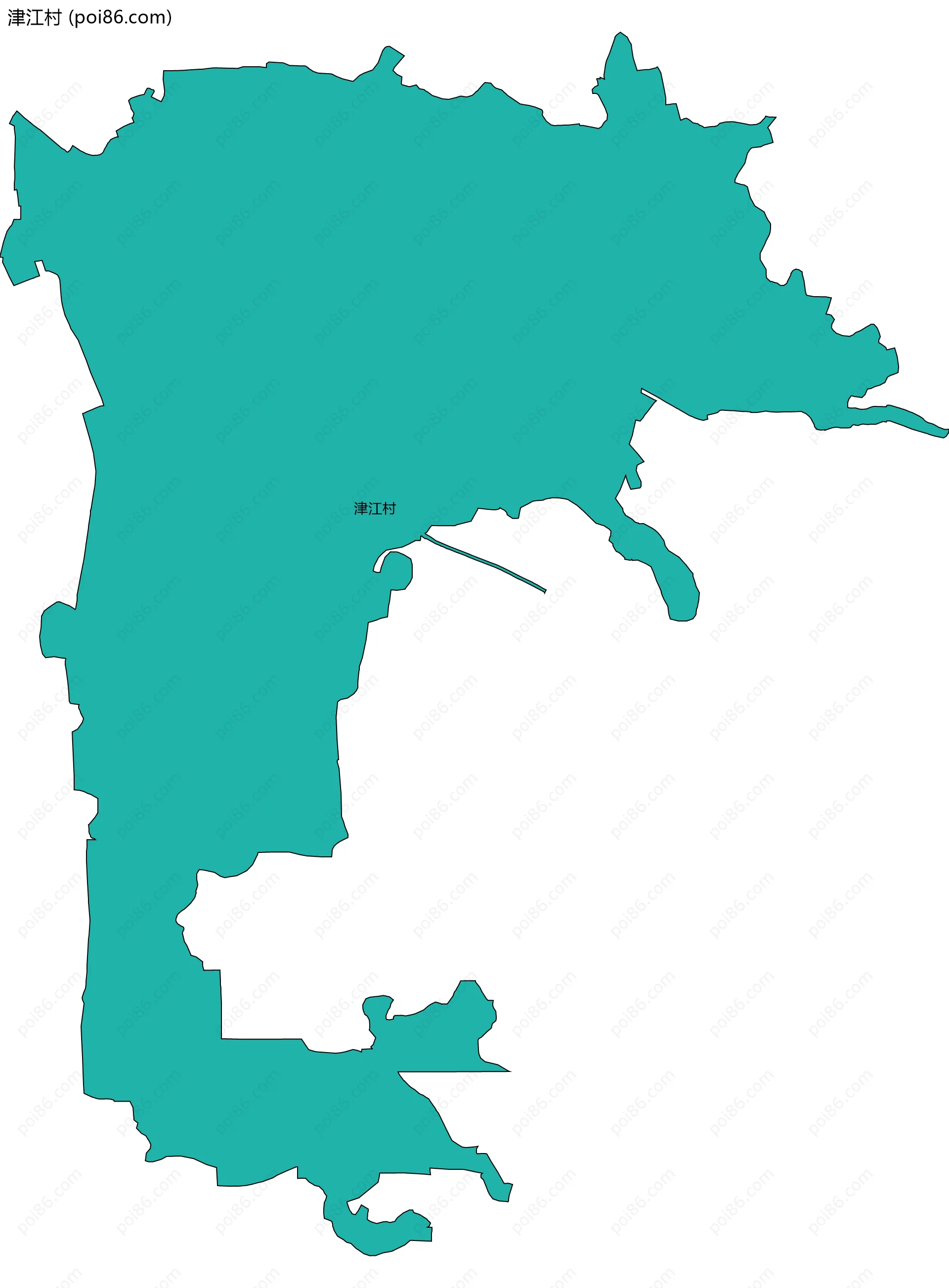 津江村边界地图