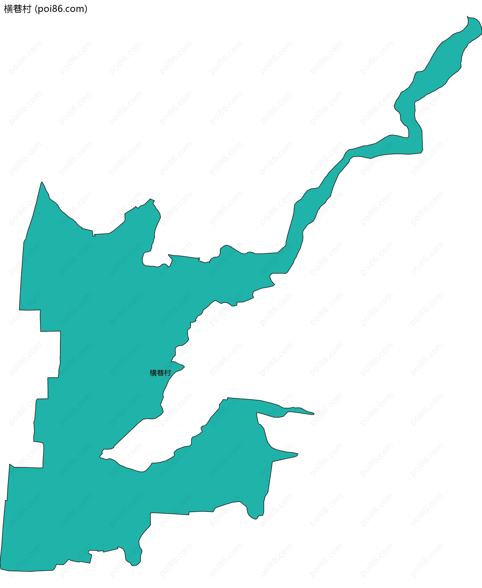 横巷村边界地图