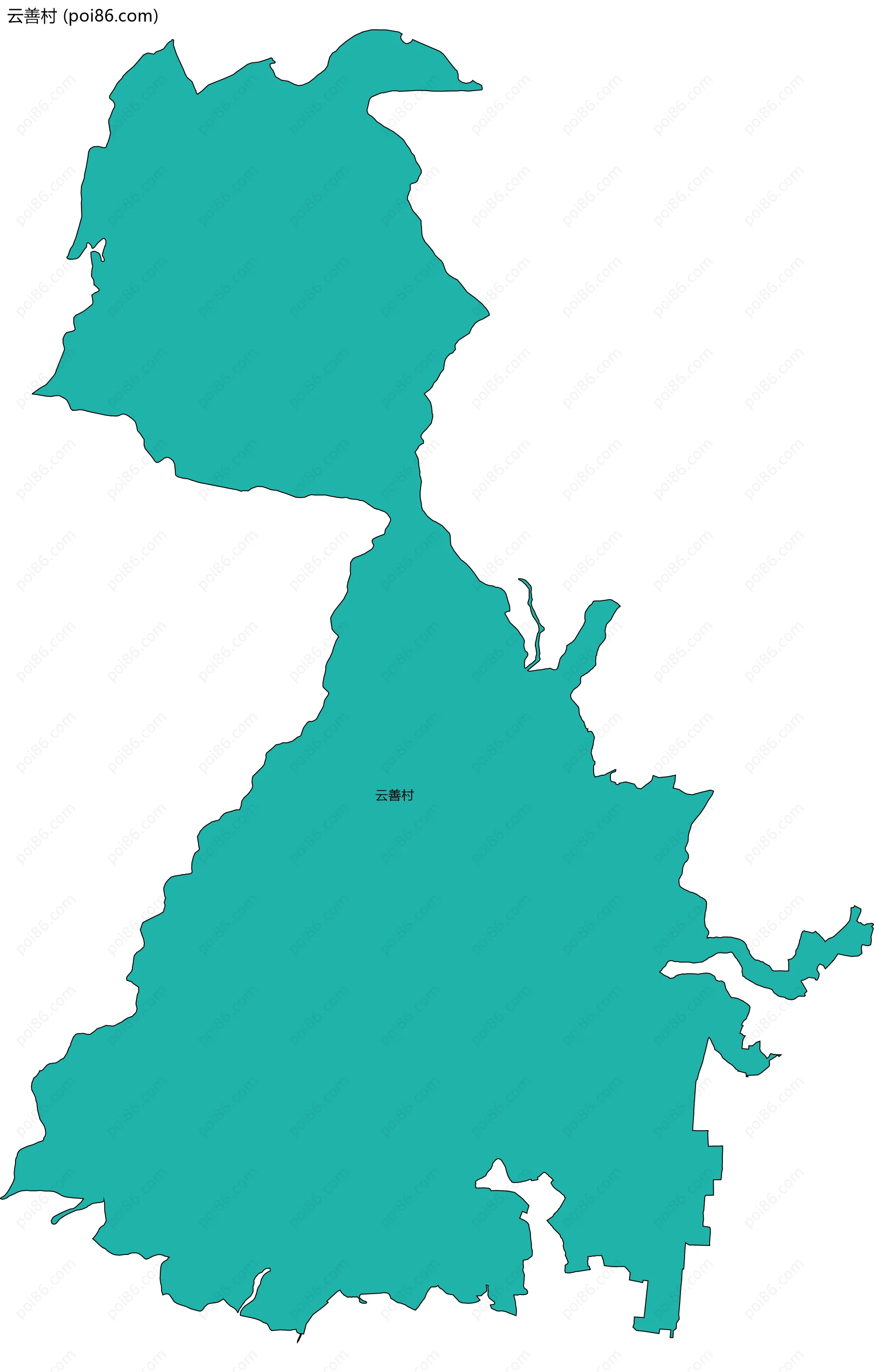 云善村边界地图