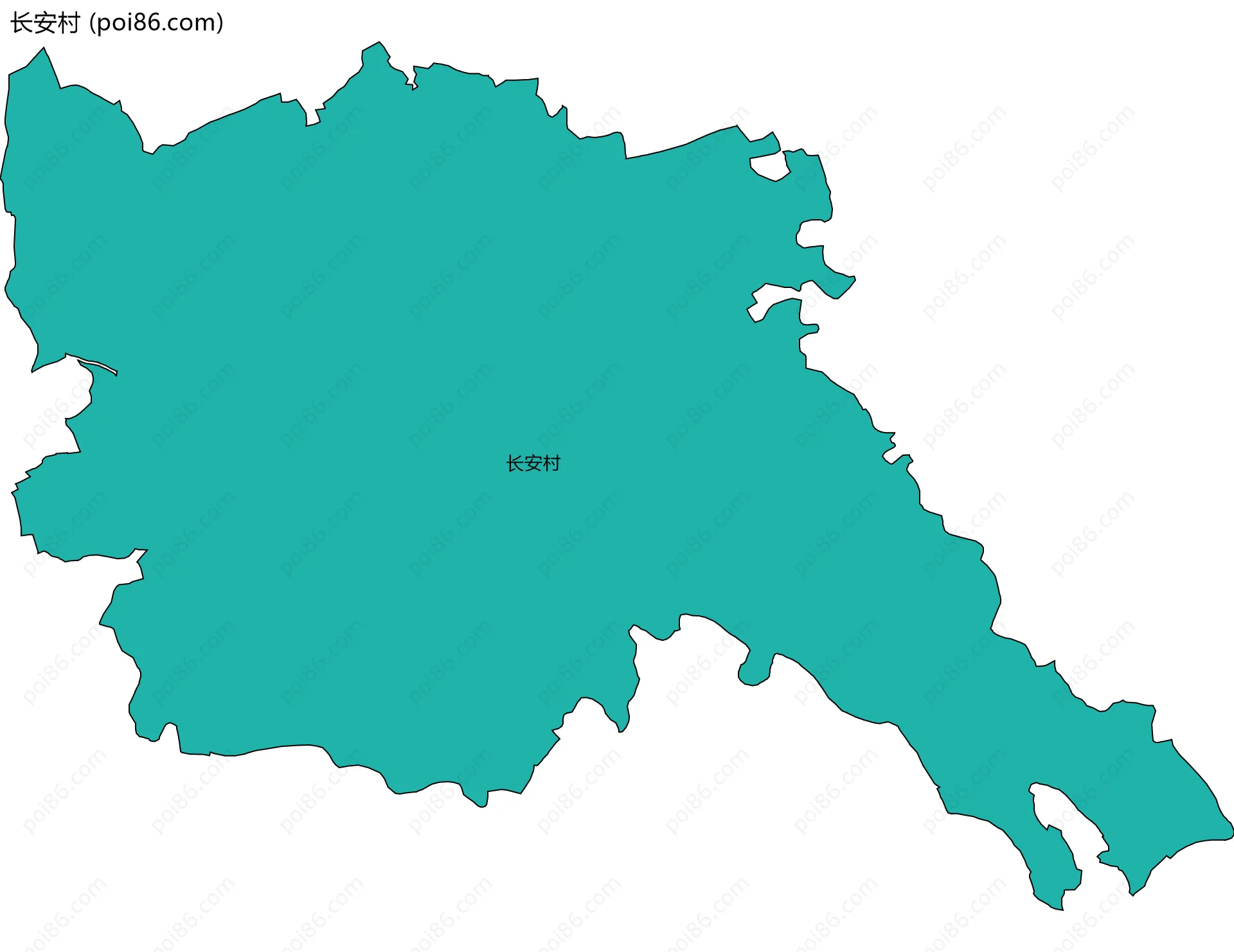 长安村边界地图