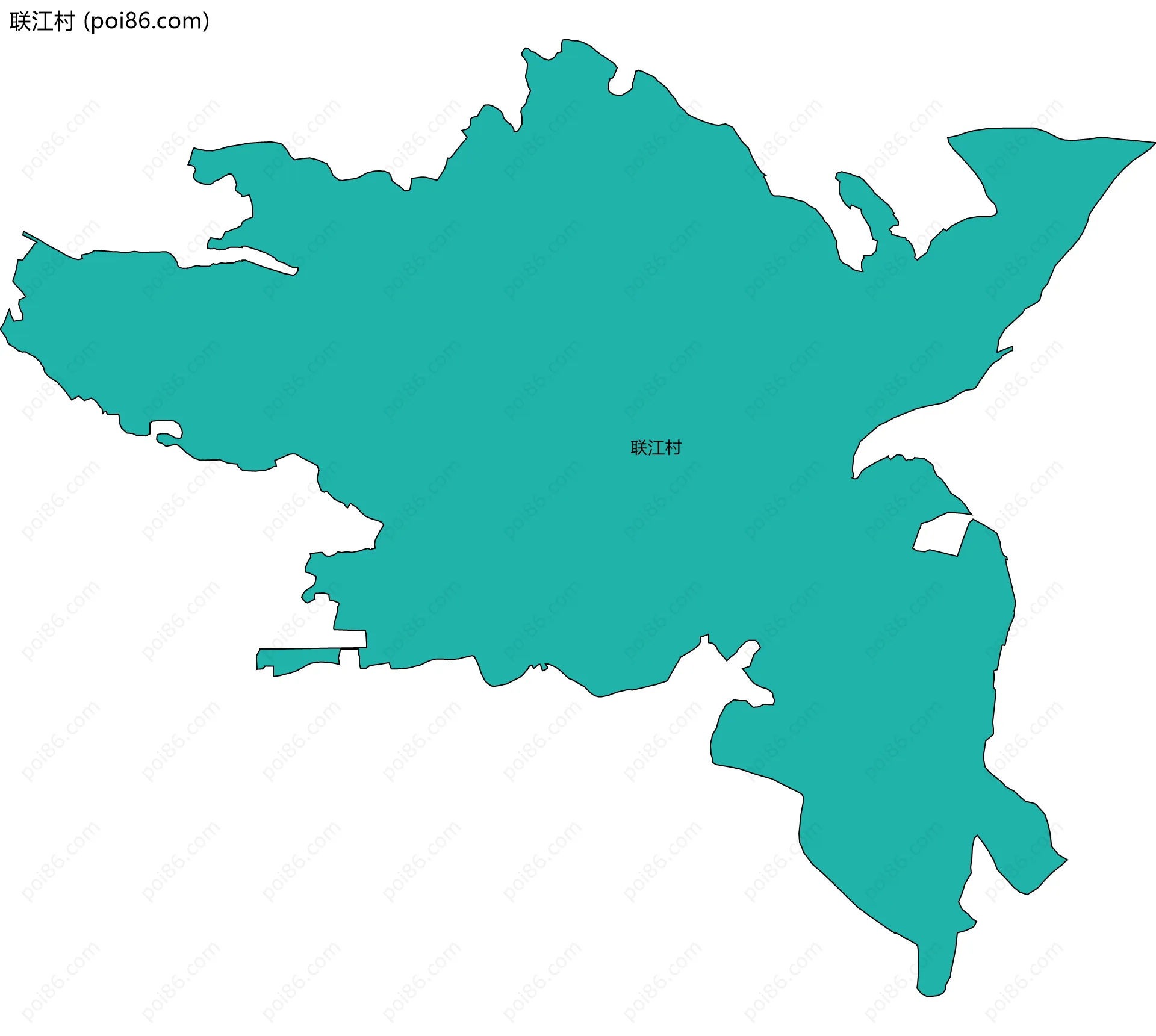 联江村边界地图