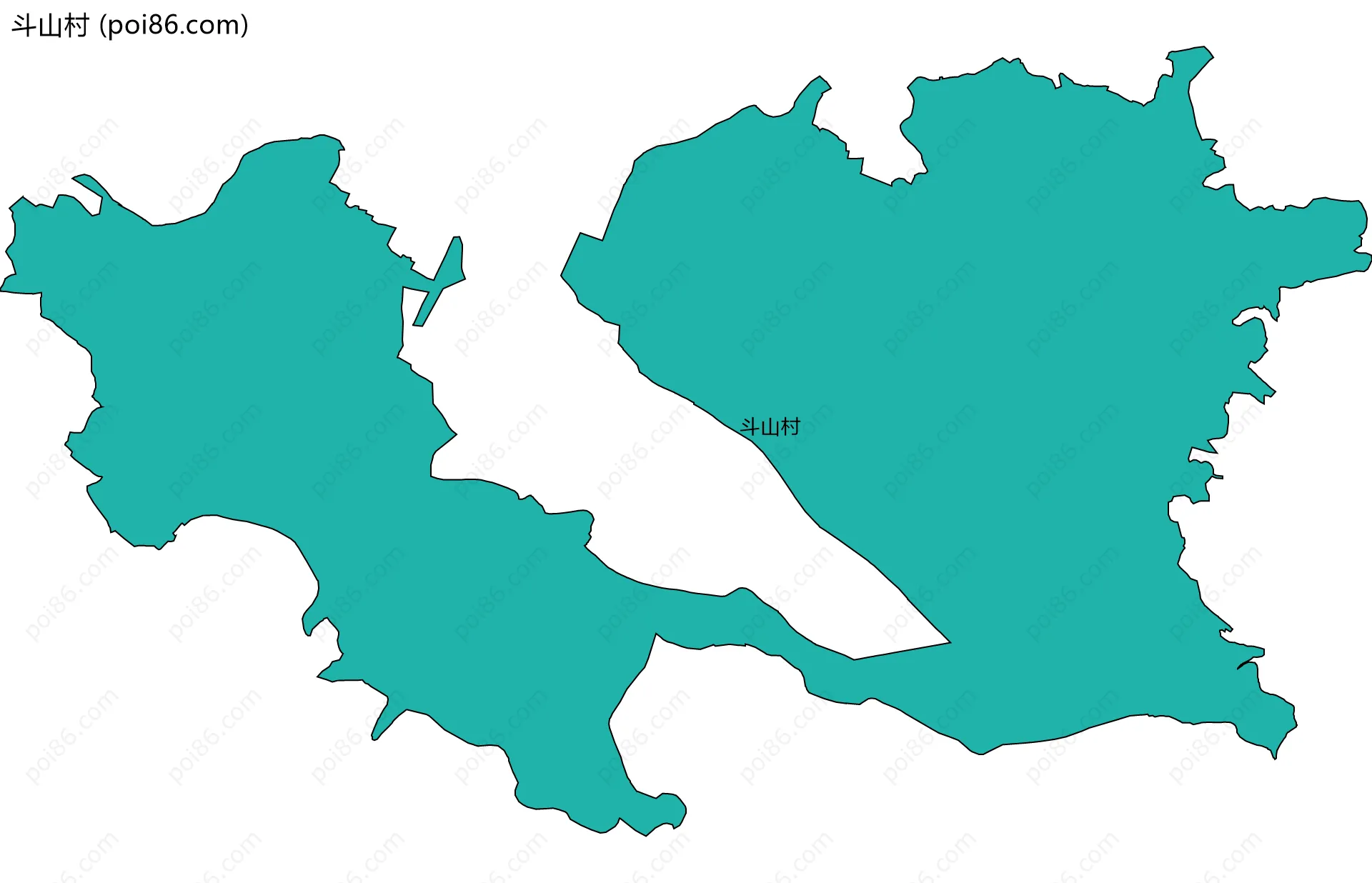 斗山村边界地图