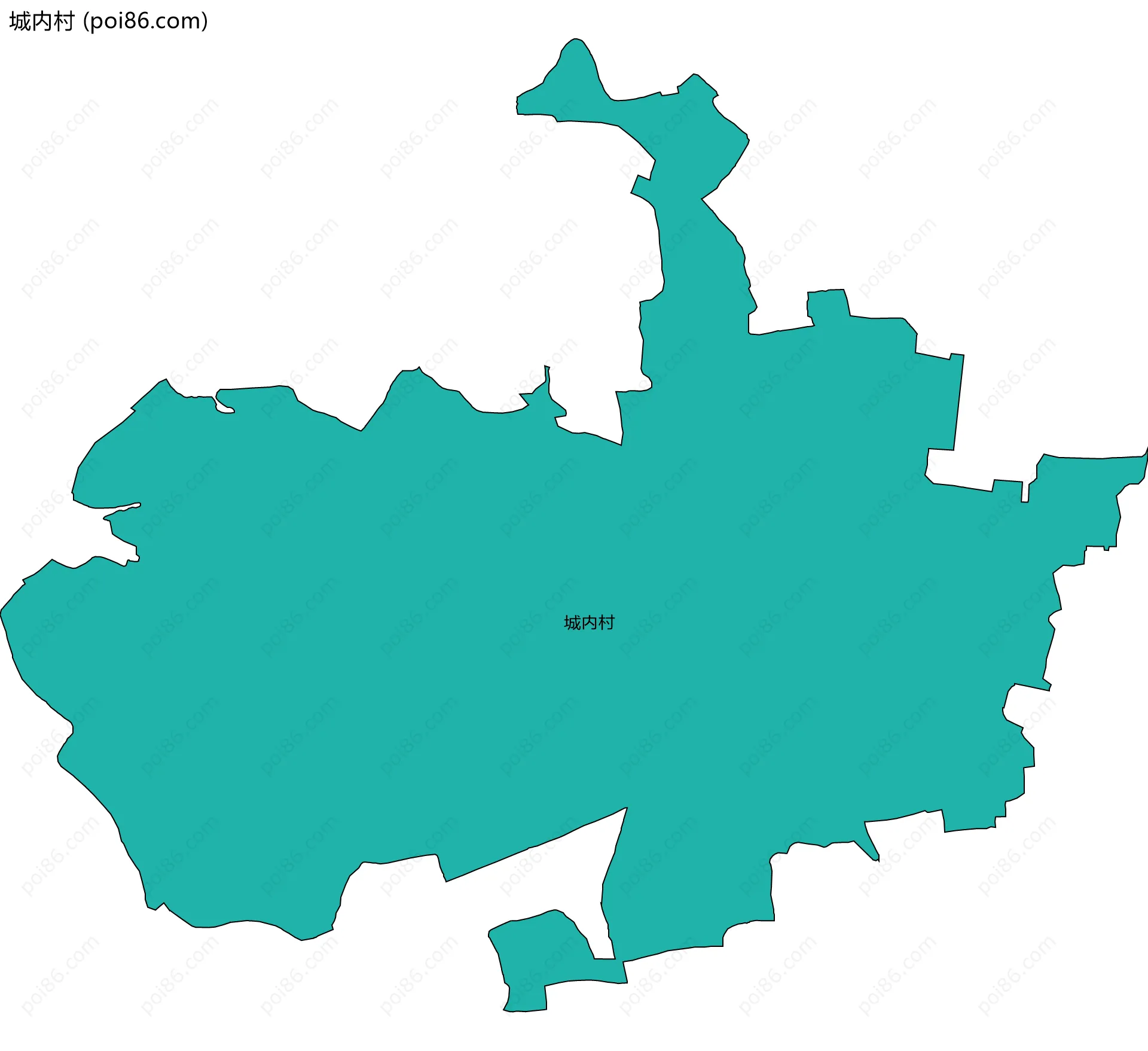 城内村边界地图