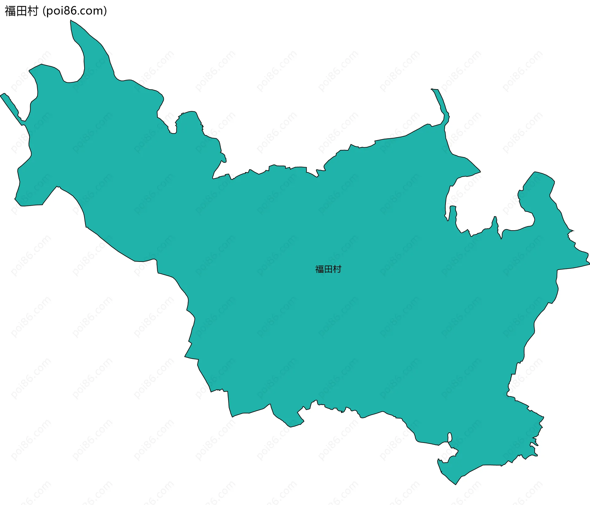 福田村边界地图