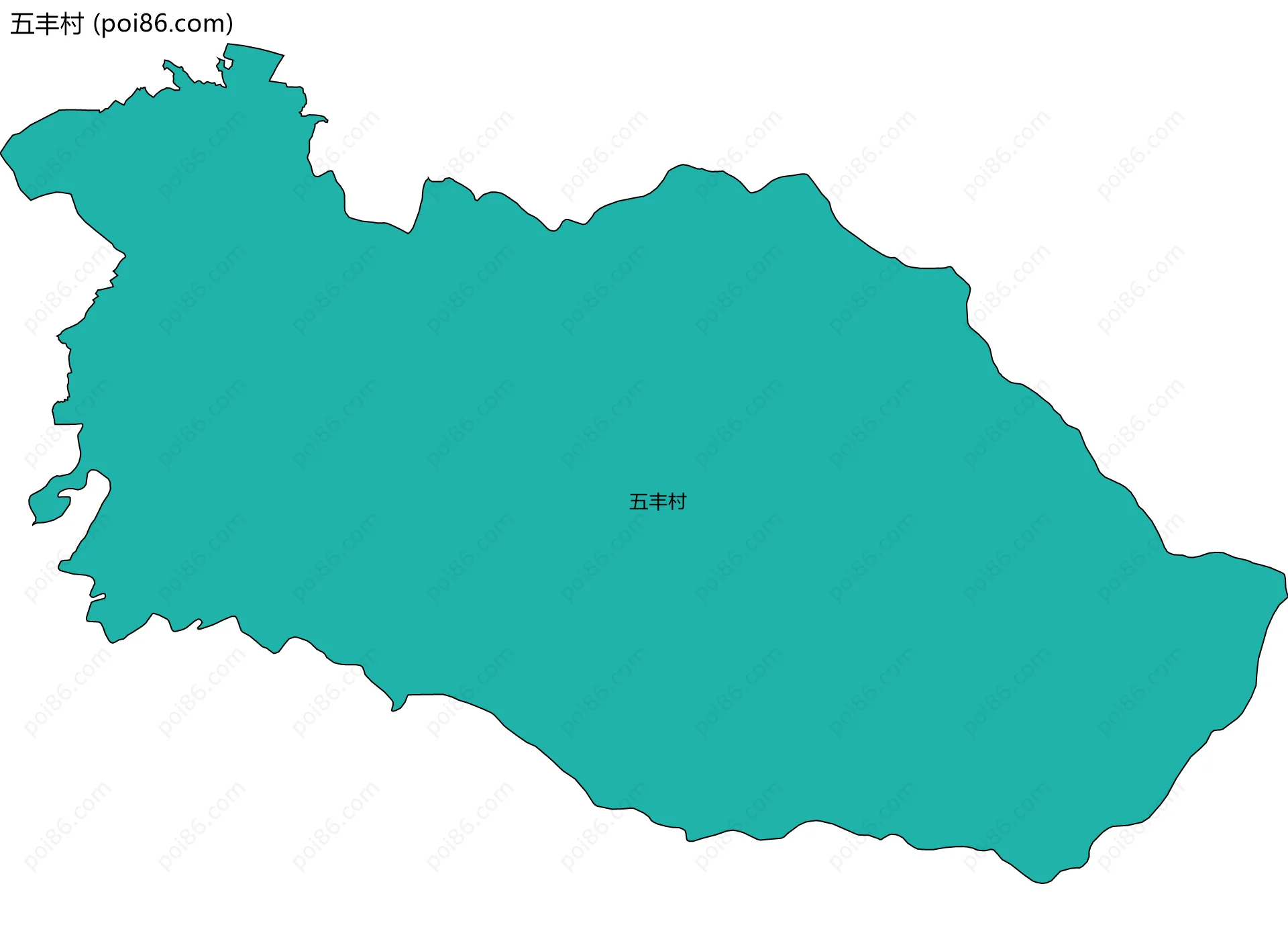 五丰村边界地图