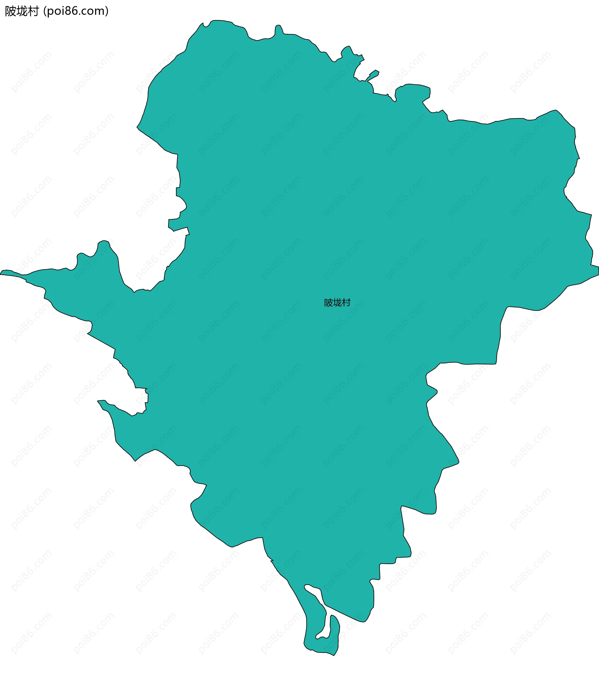 陂垅村边界地图