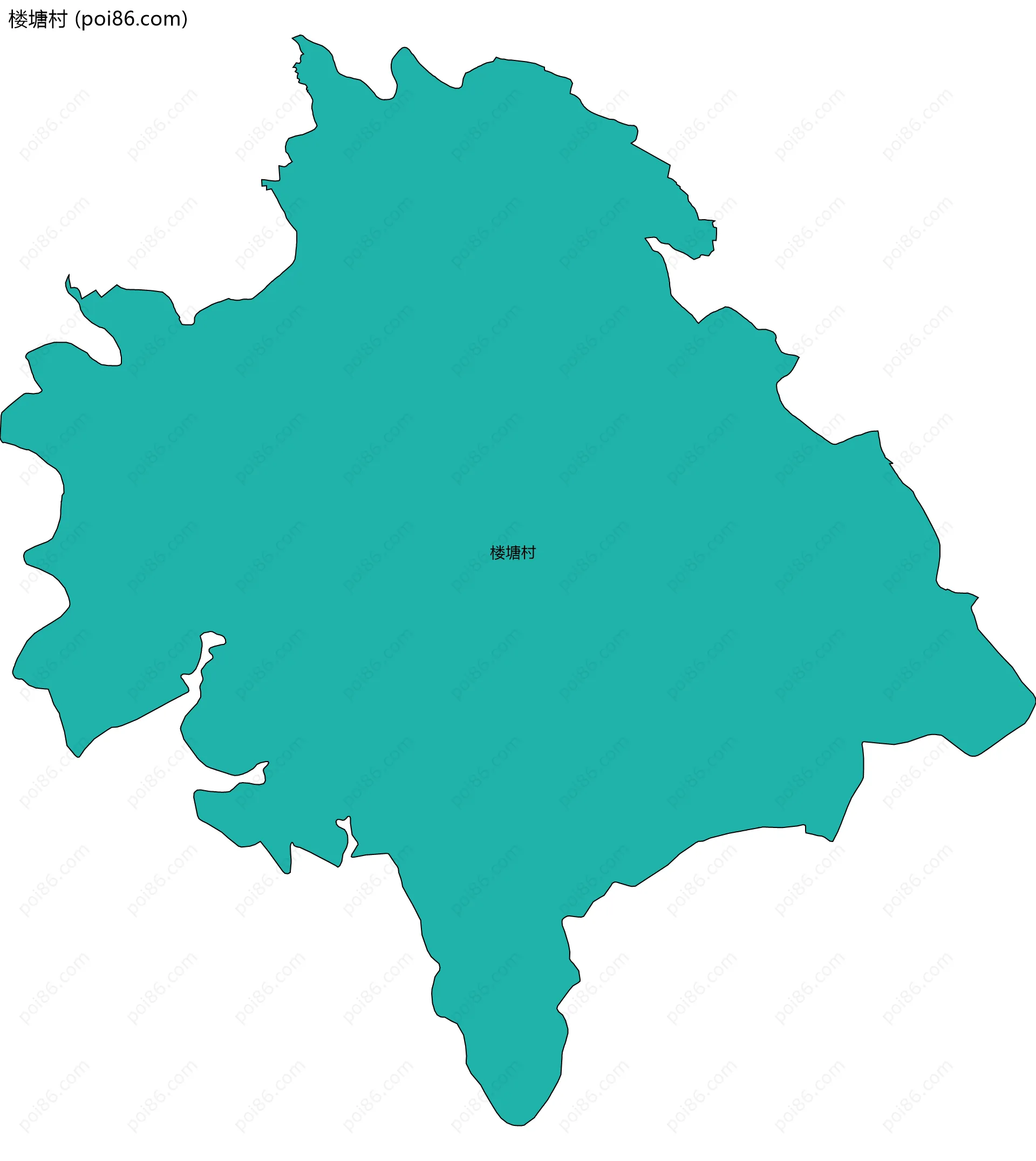 楼塘村边界地图