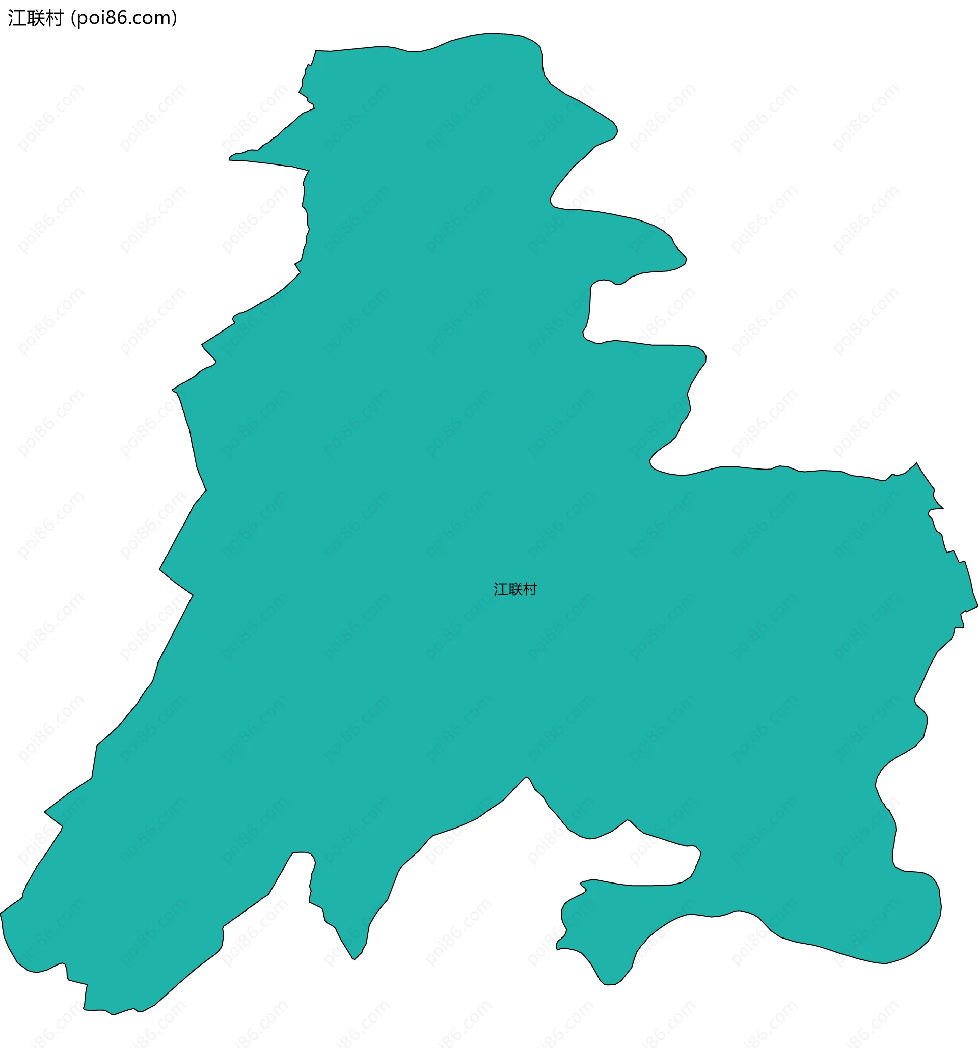 江联村边界地图