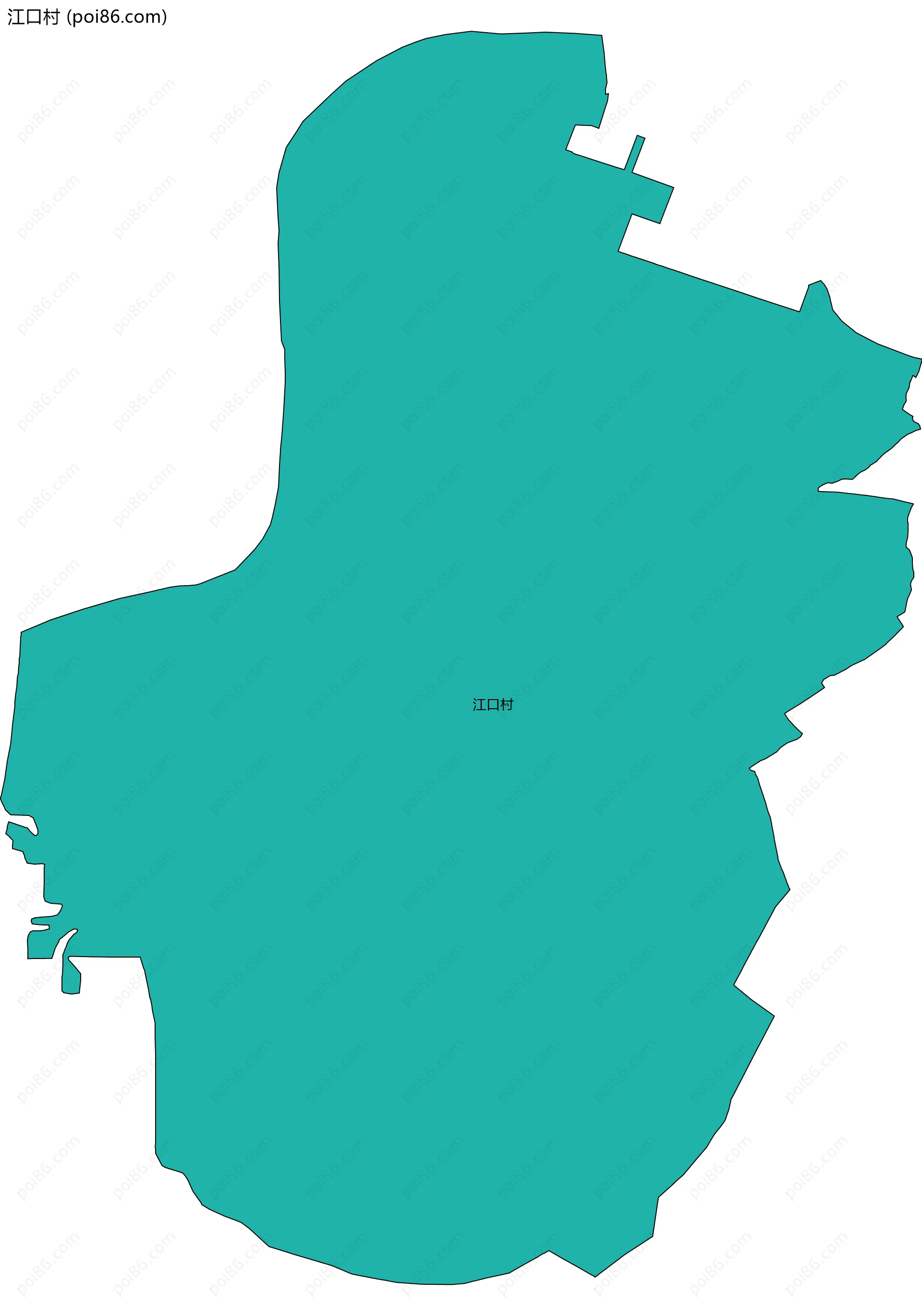 江口村边界地图