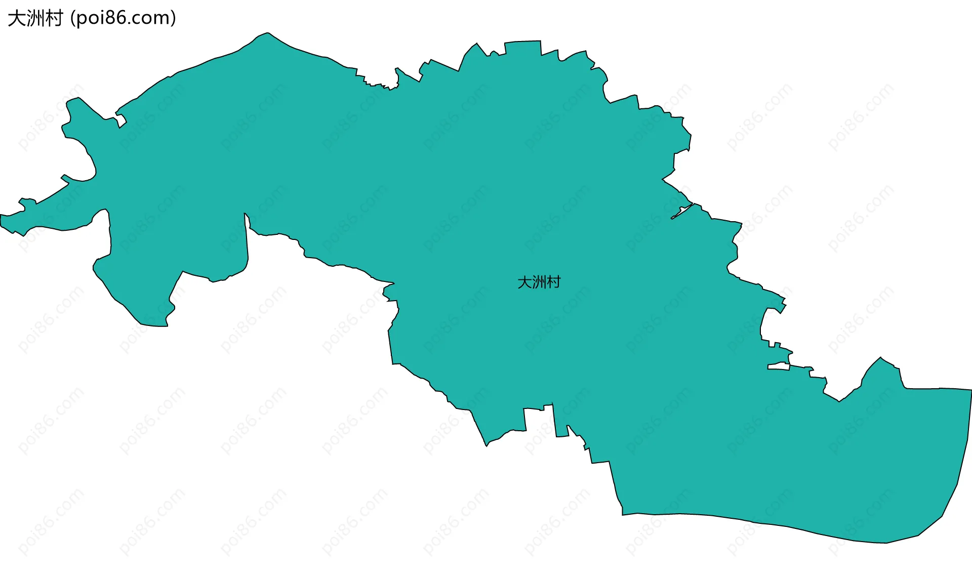 大洲村边界地图