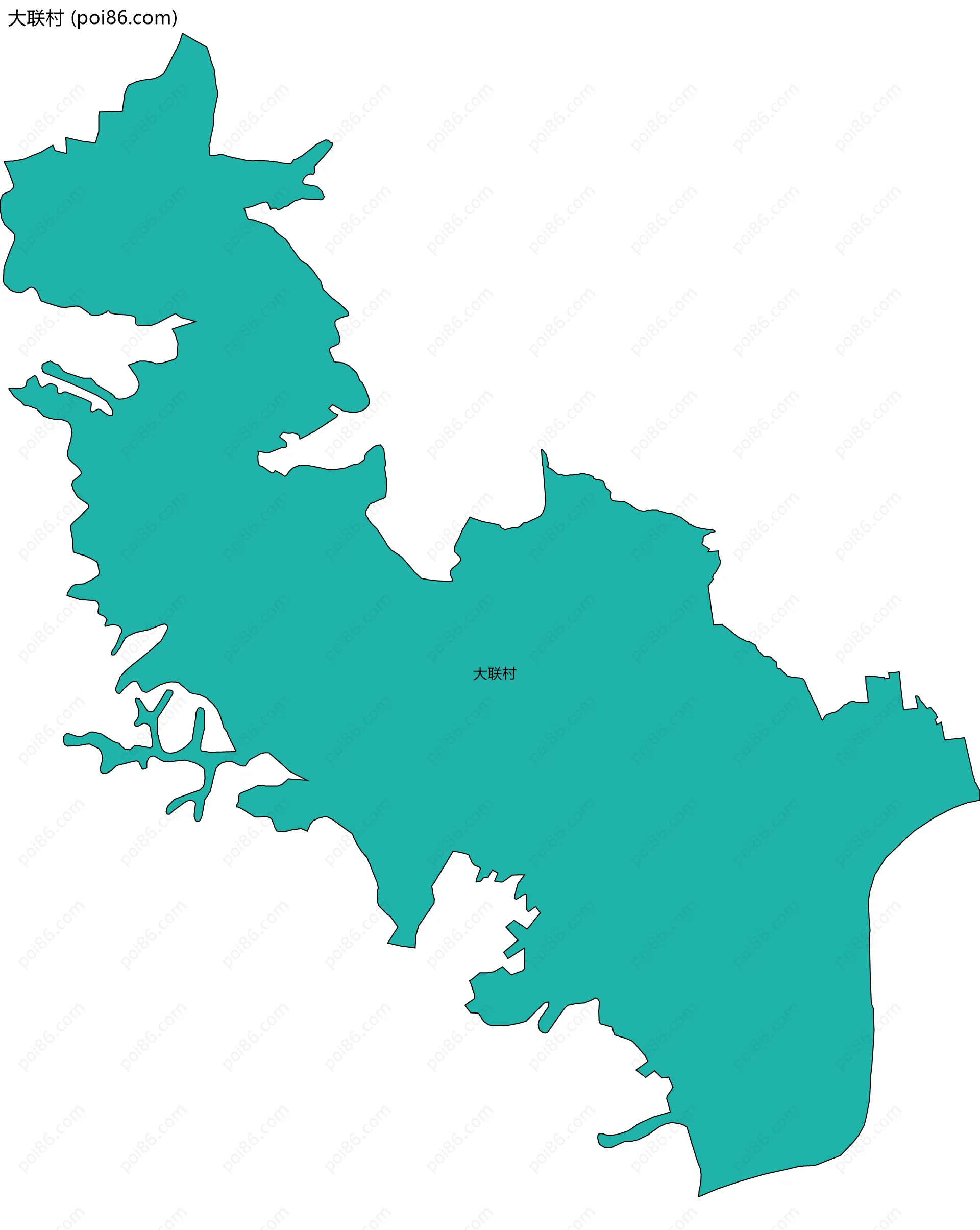 大联村边界地图