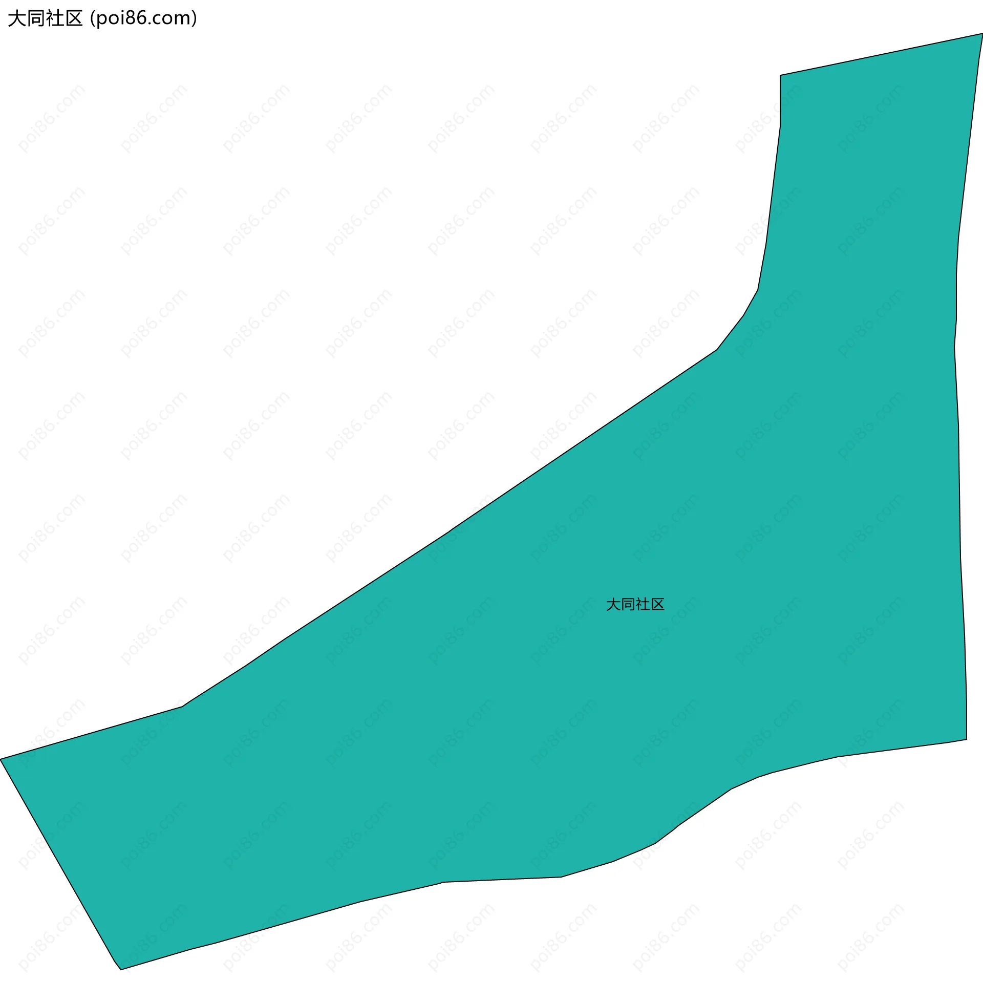 大同社区边界地图