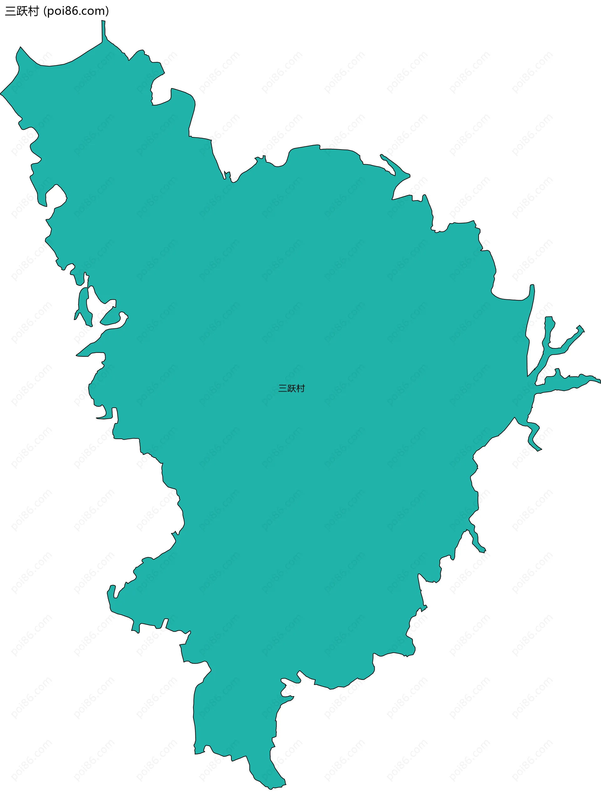 三跃村边界地图