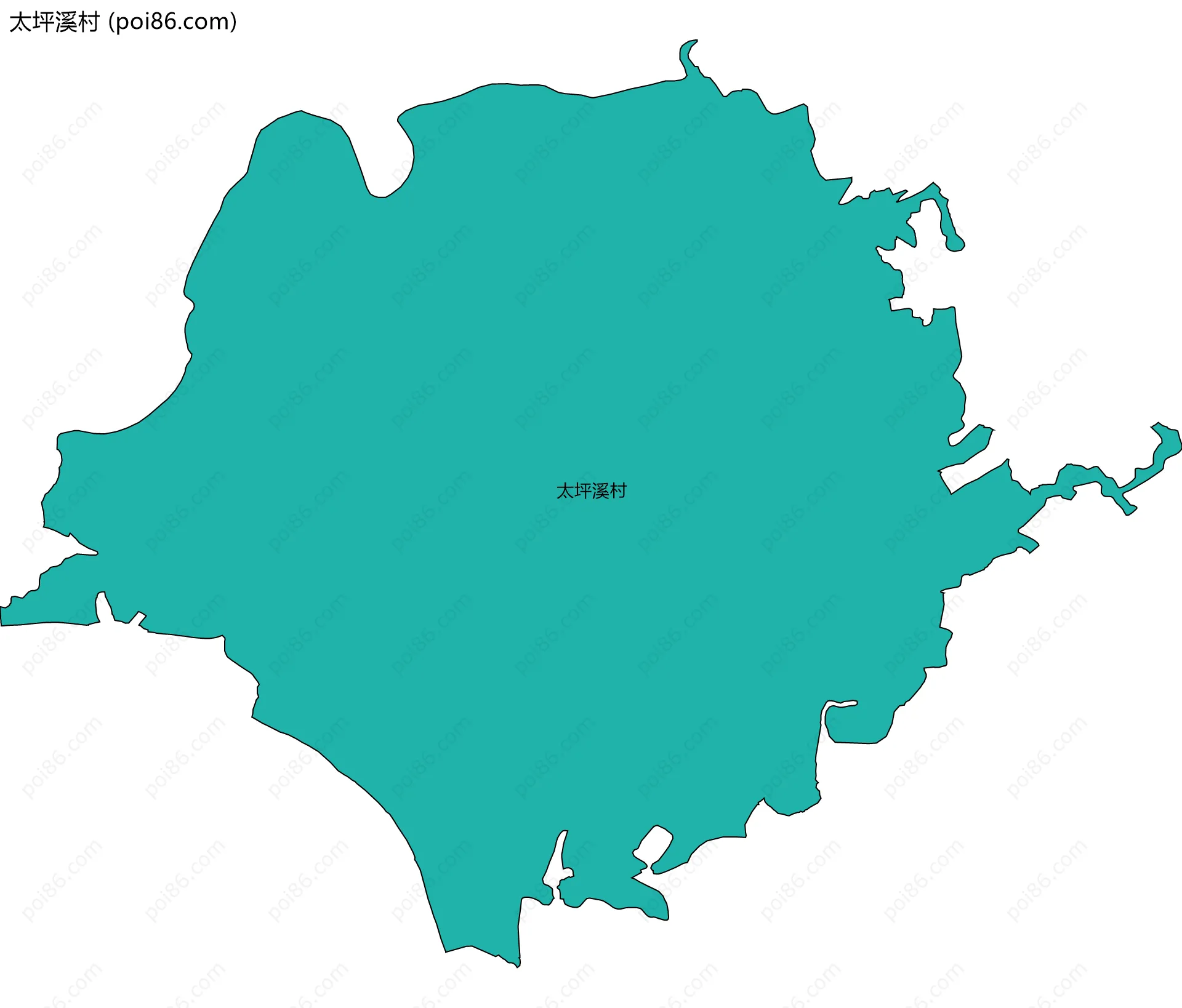 太坪溪村边界地图