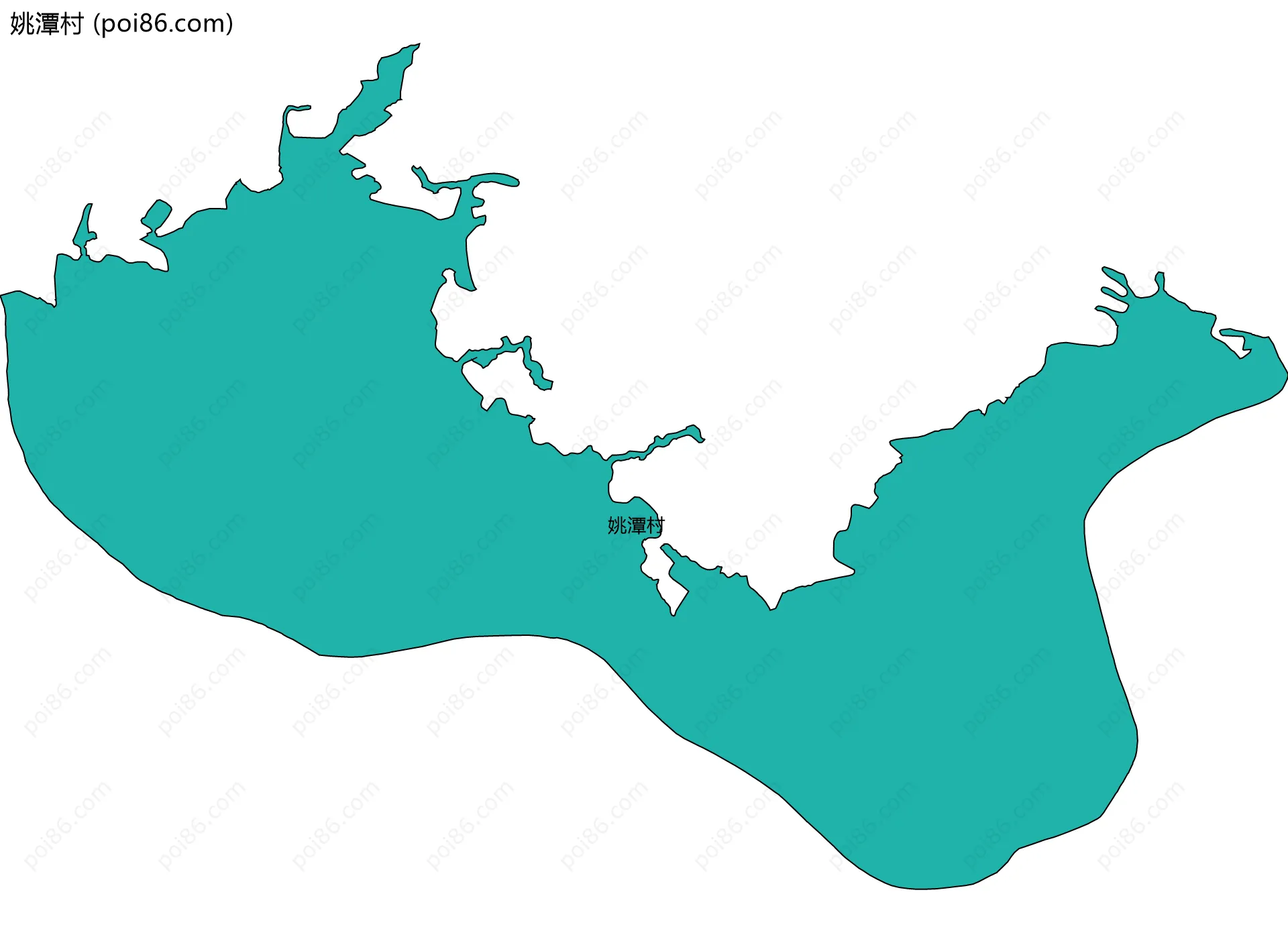 姚潭村边界地图