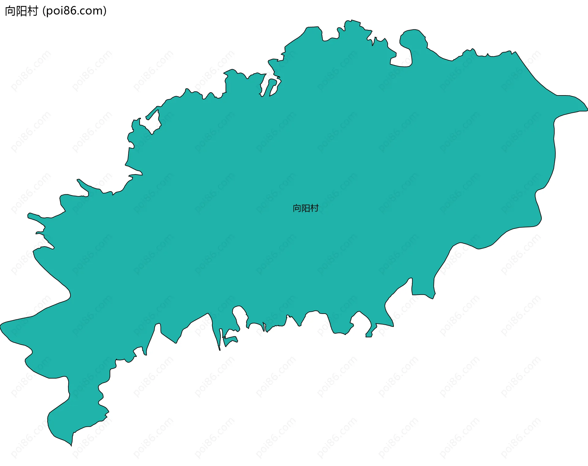 向阳村边界地图