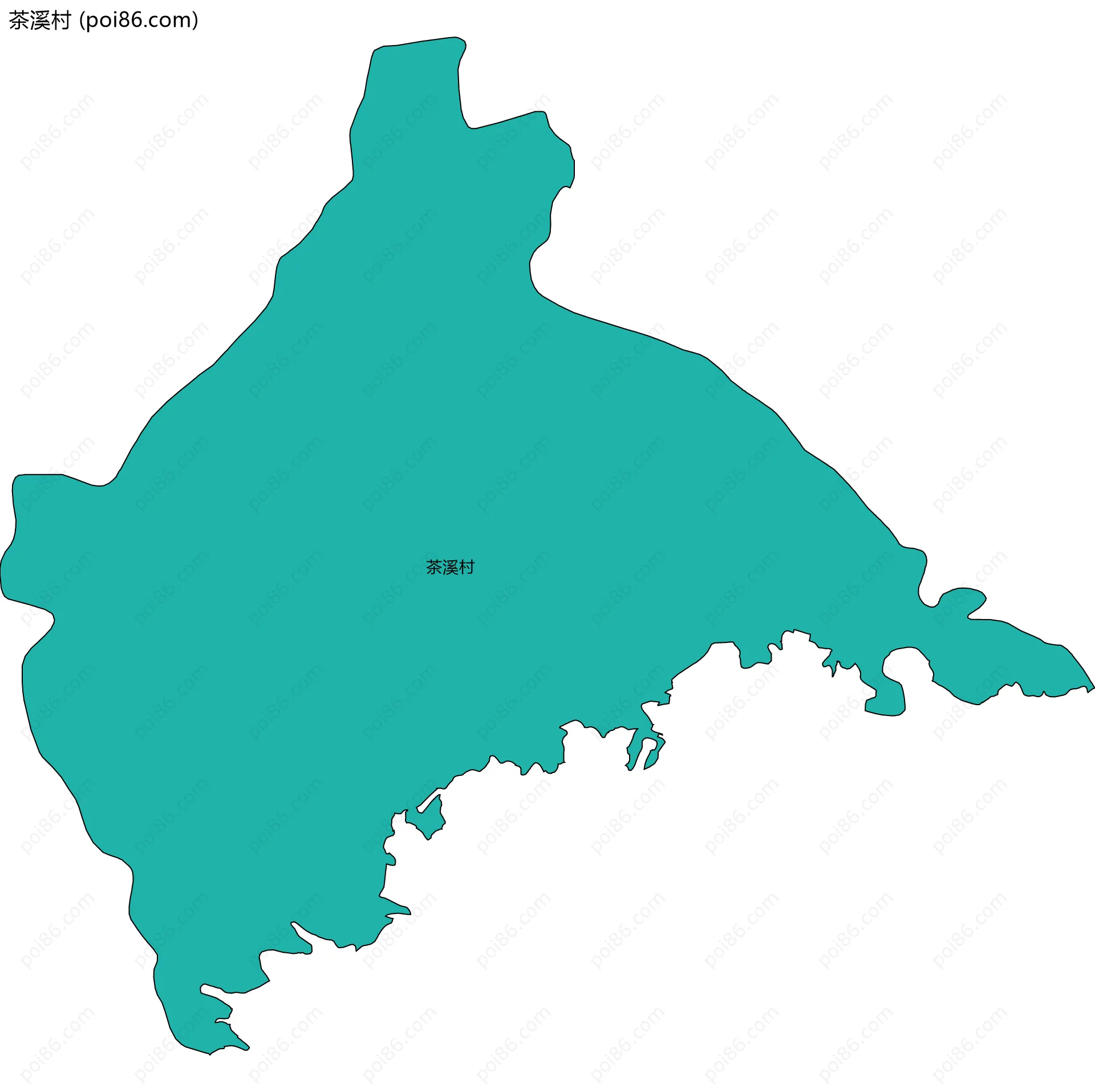 茶溪村边界地图