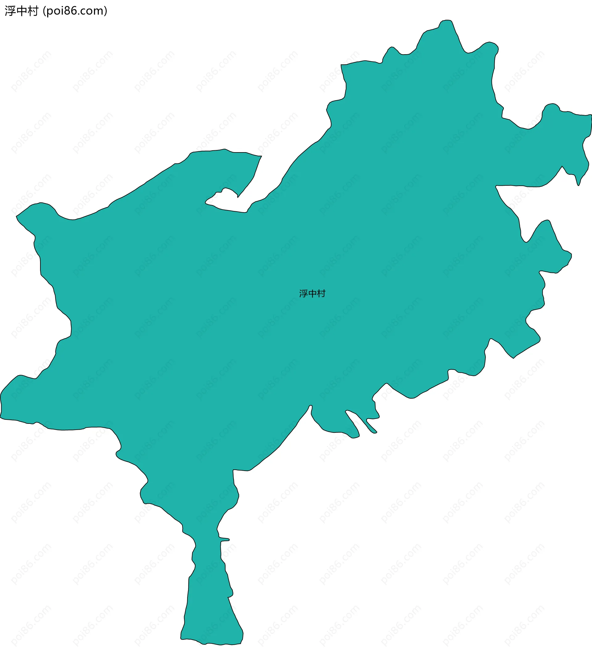 浮中村边界地图