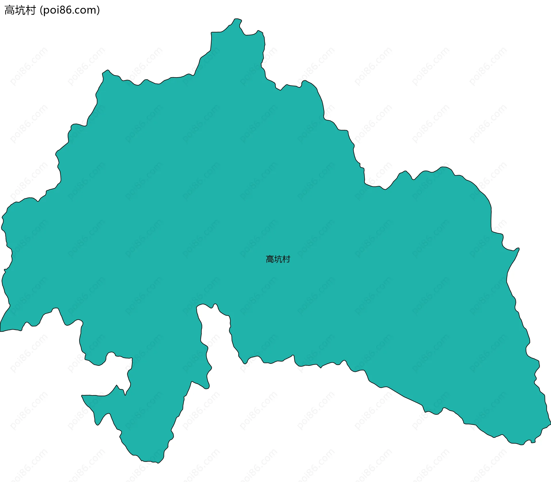 高坑村边界地图