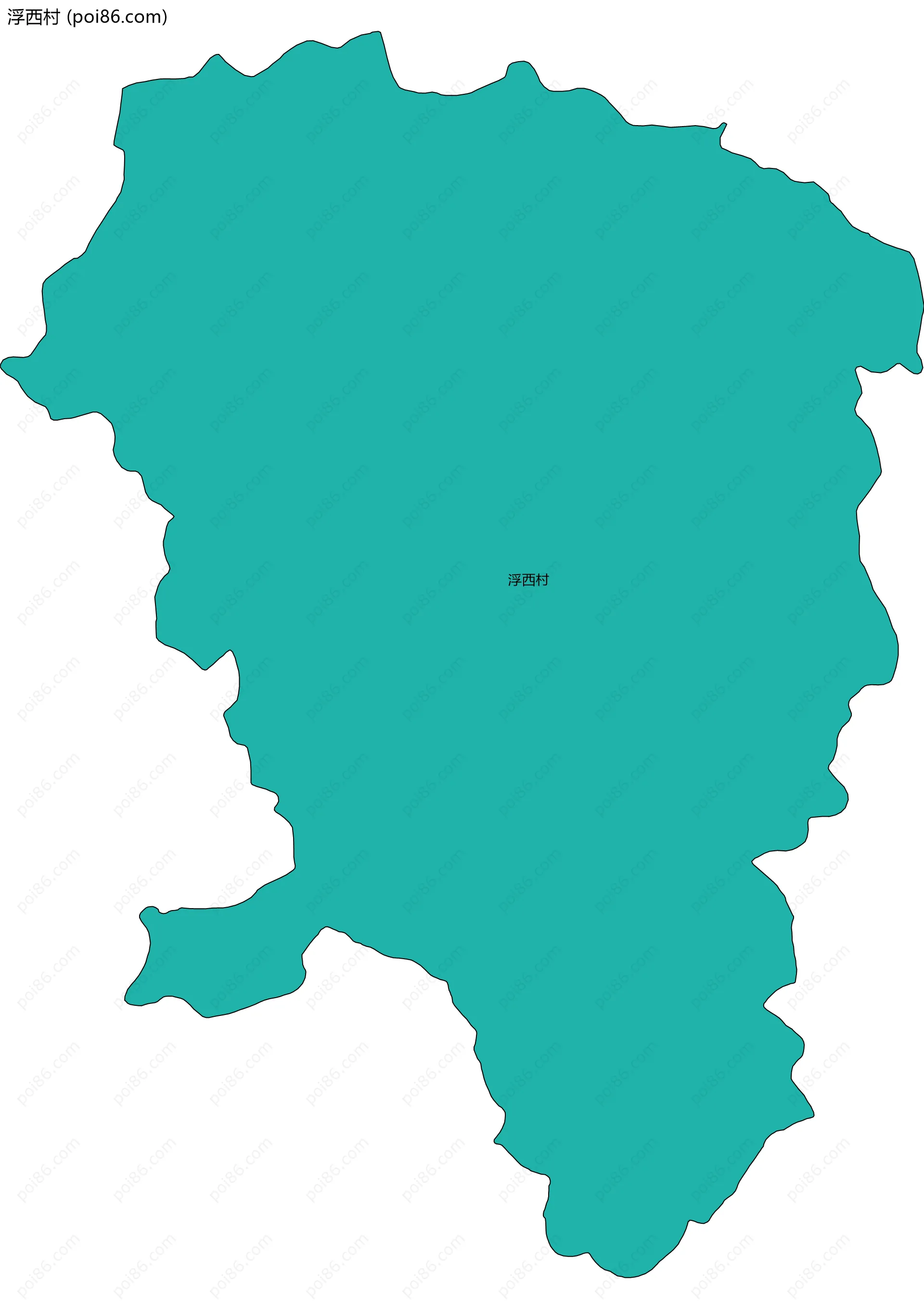 浮西村边界地图