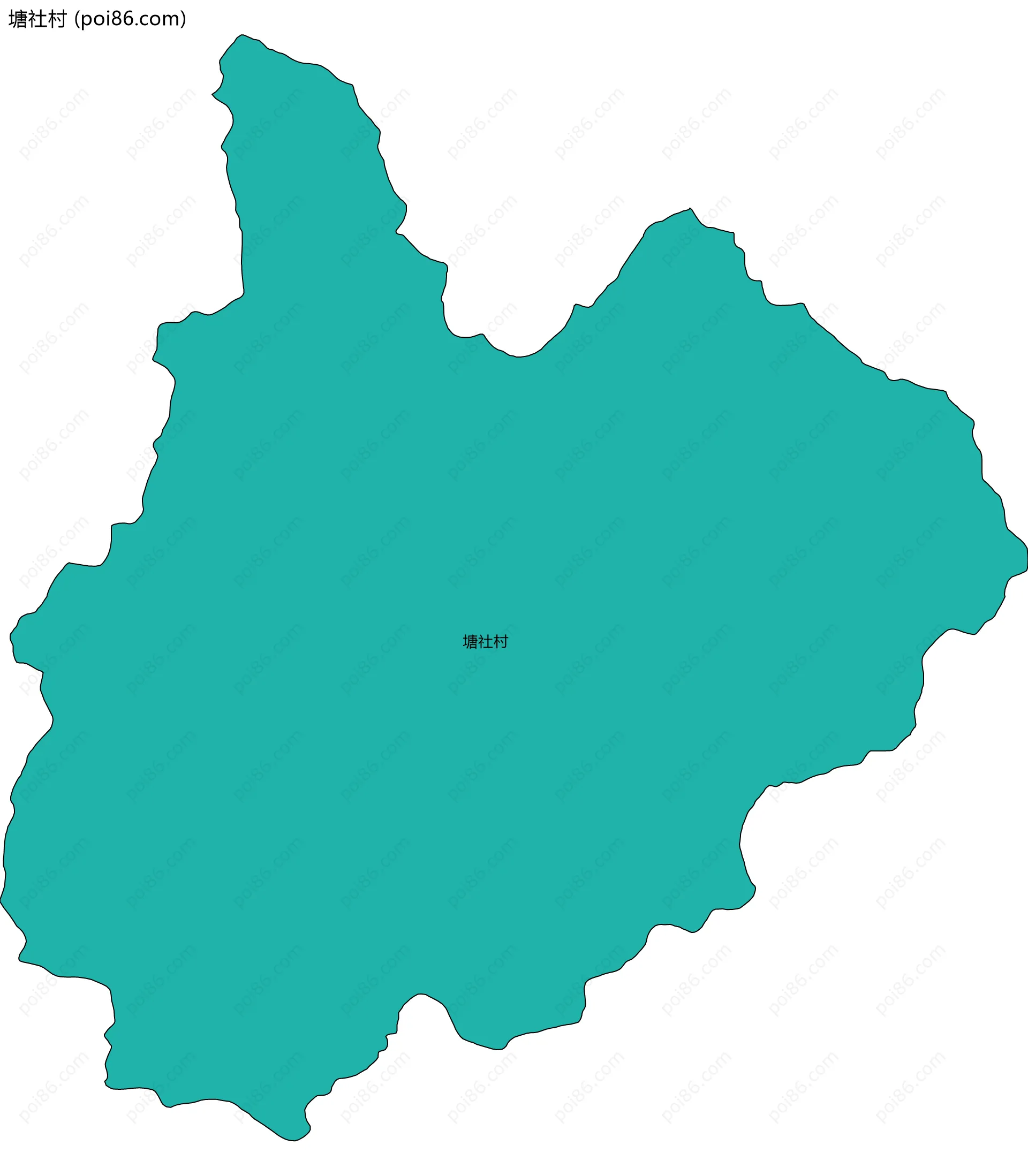 塘社村边界地图