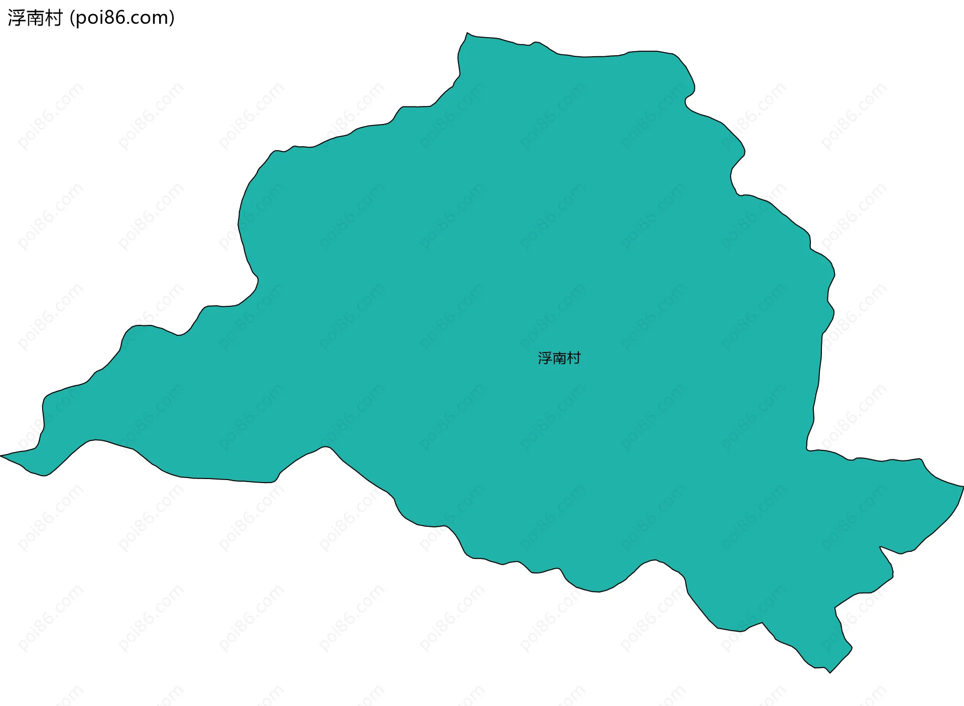 浮南村边界地图