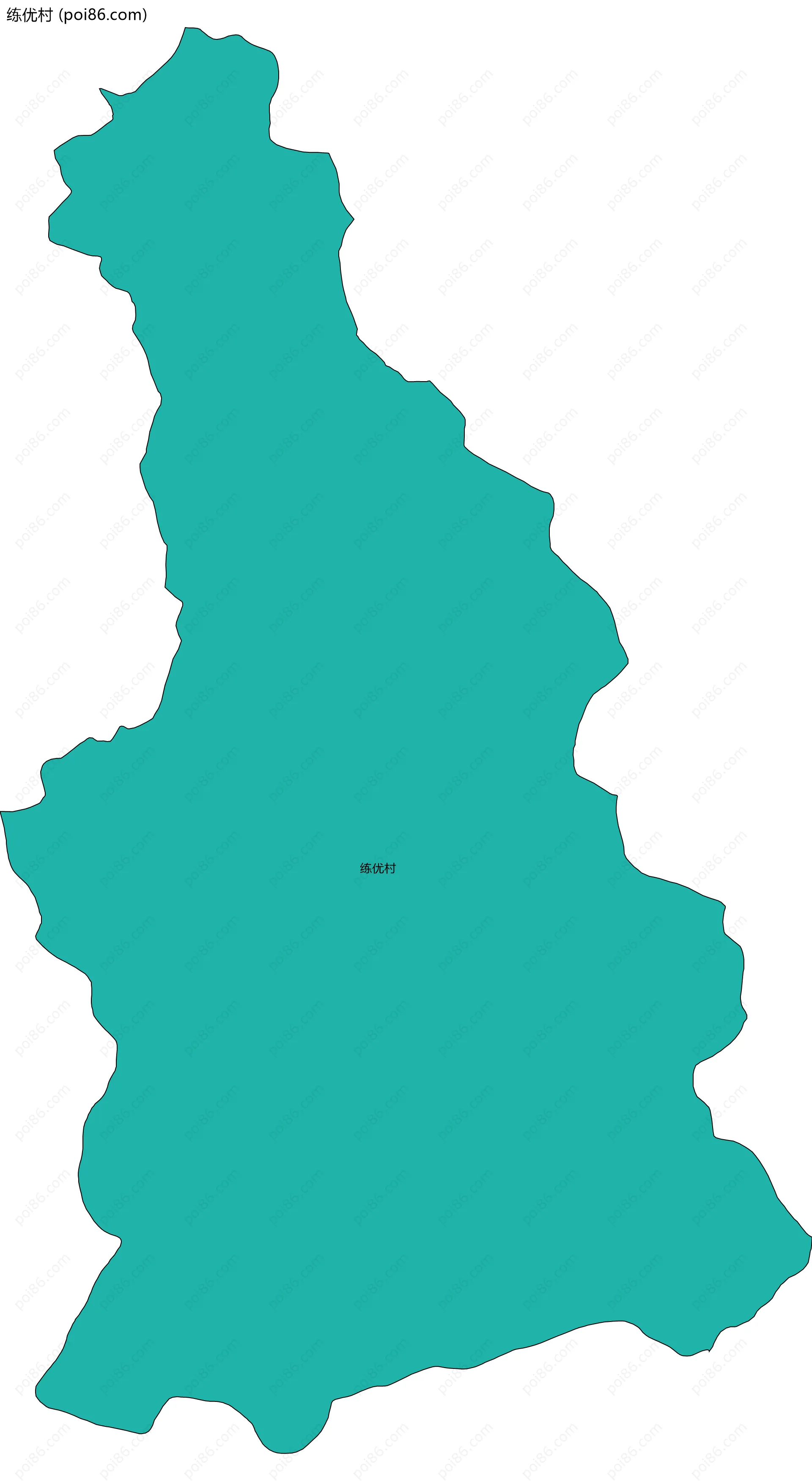 练优村边界地图