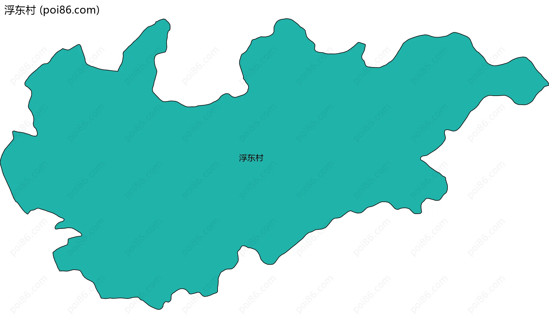 浮东村边界地图