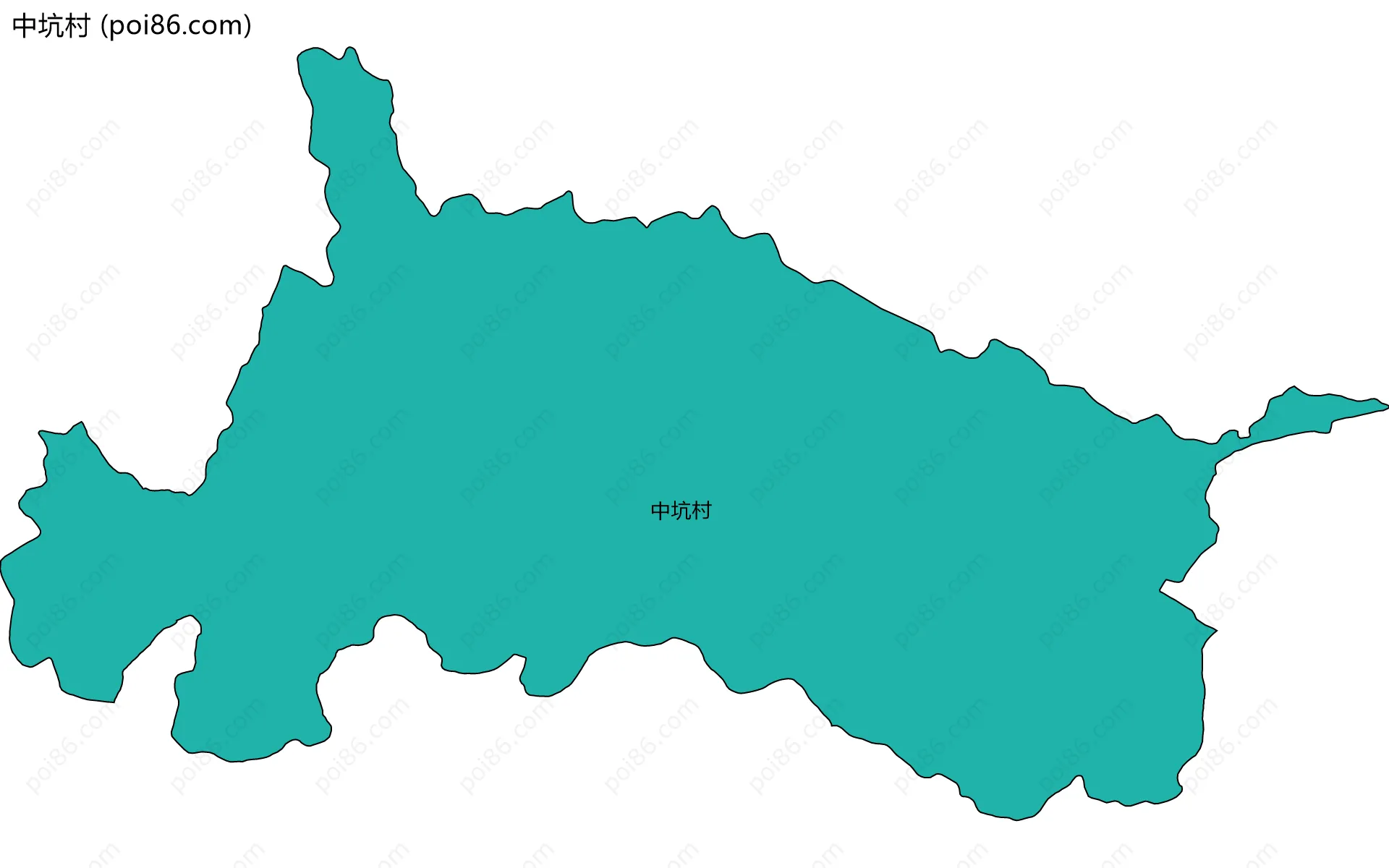 中坑村边界地图