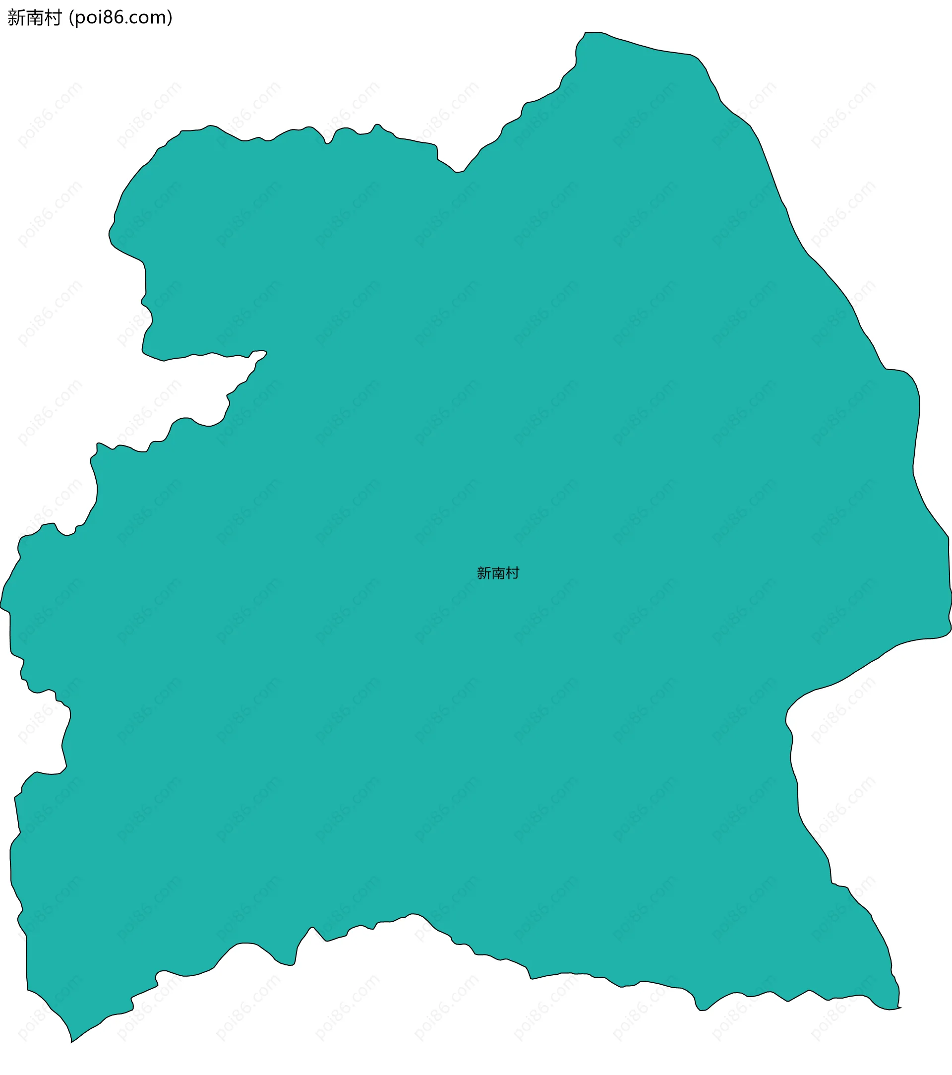 新南村边界地图