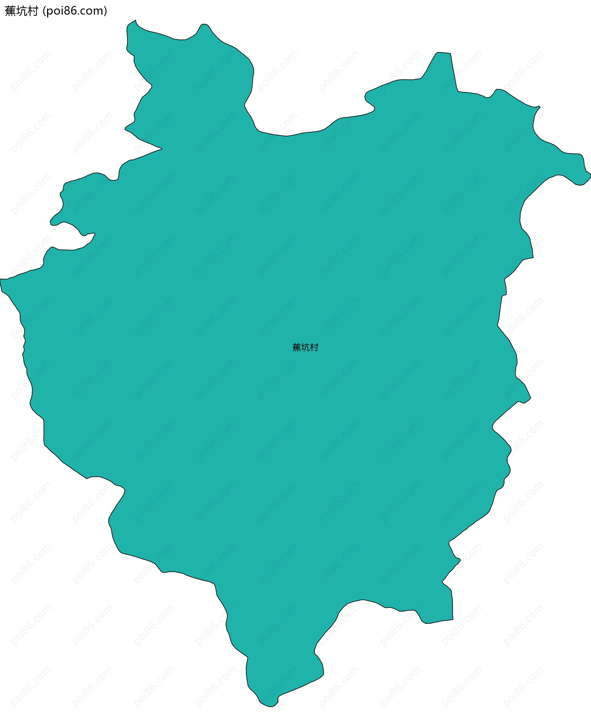 蕉坑村边界地图