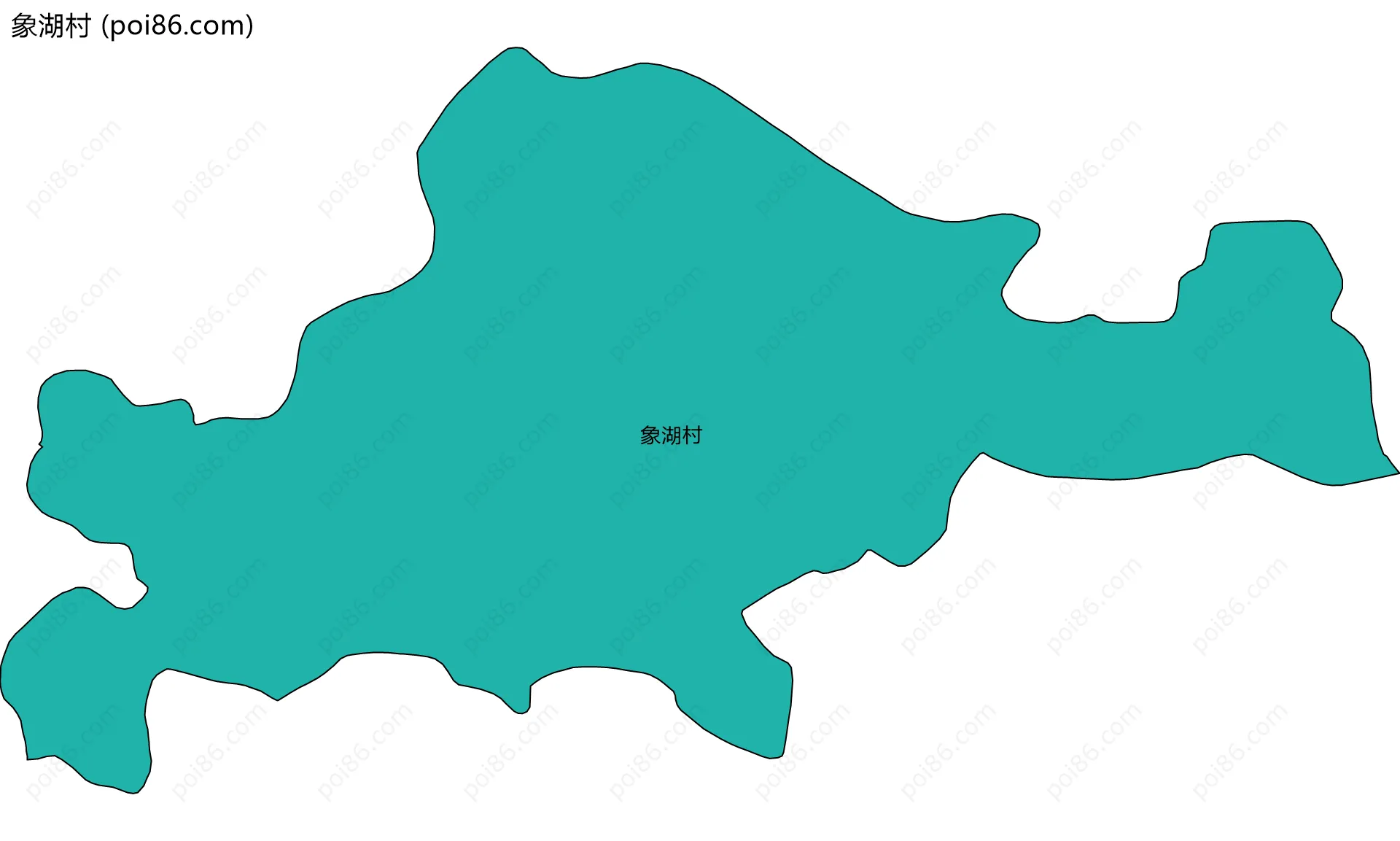 象湖村边界地图