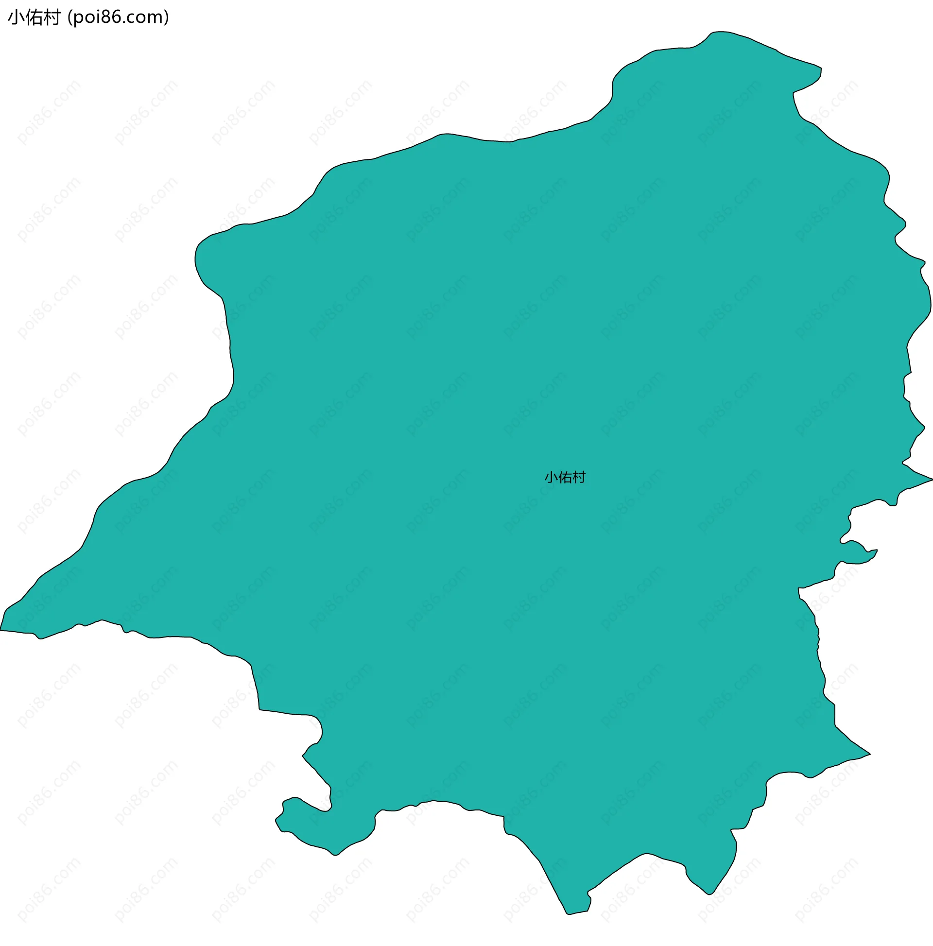 小佑村边界地图