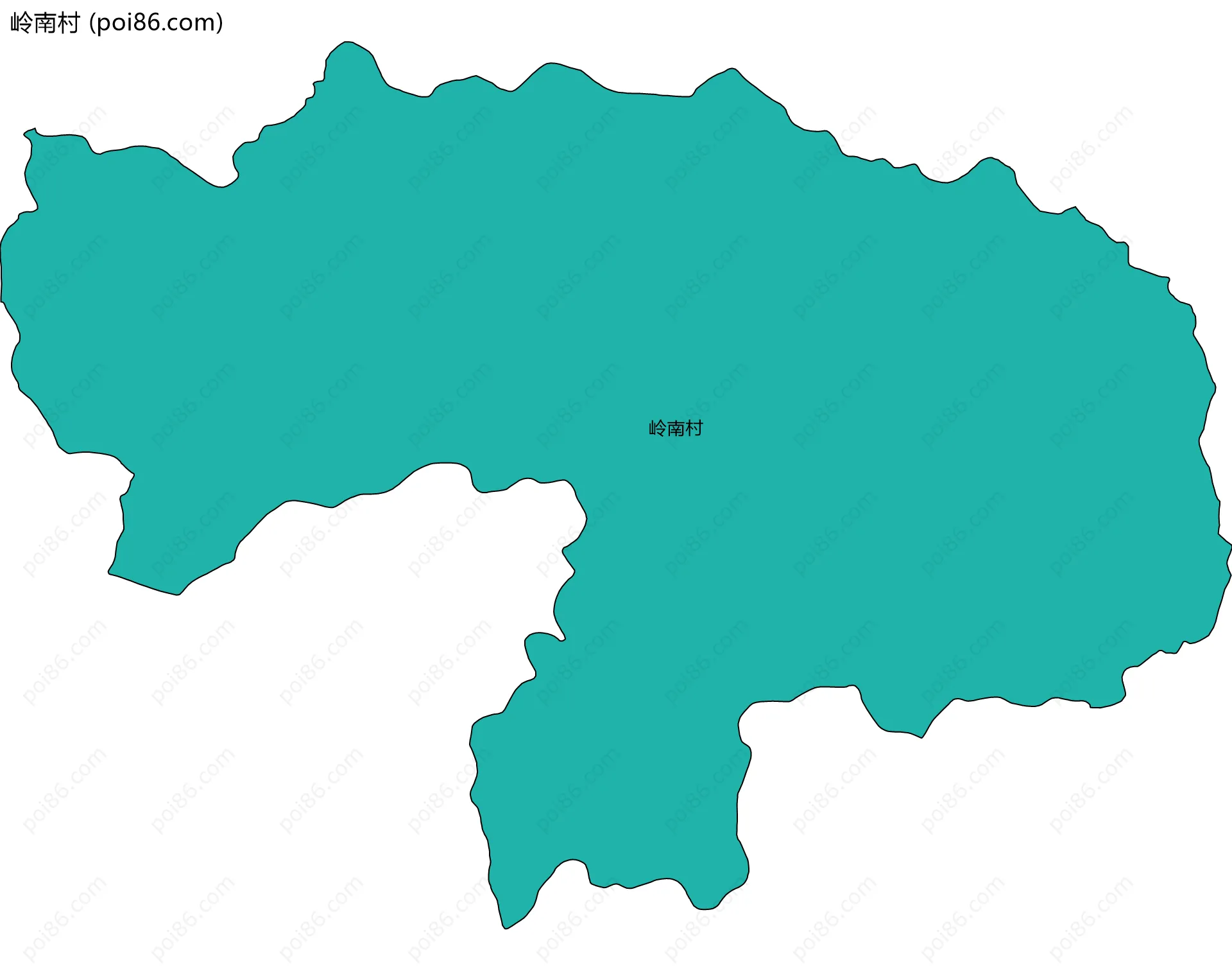岭南村边界地图