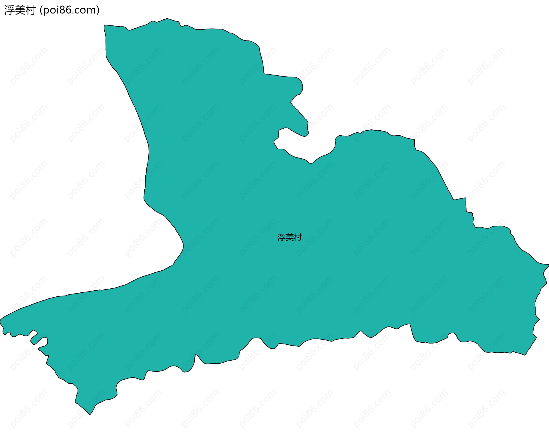 浮美村边界地图
