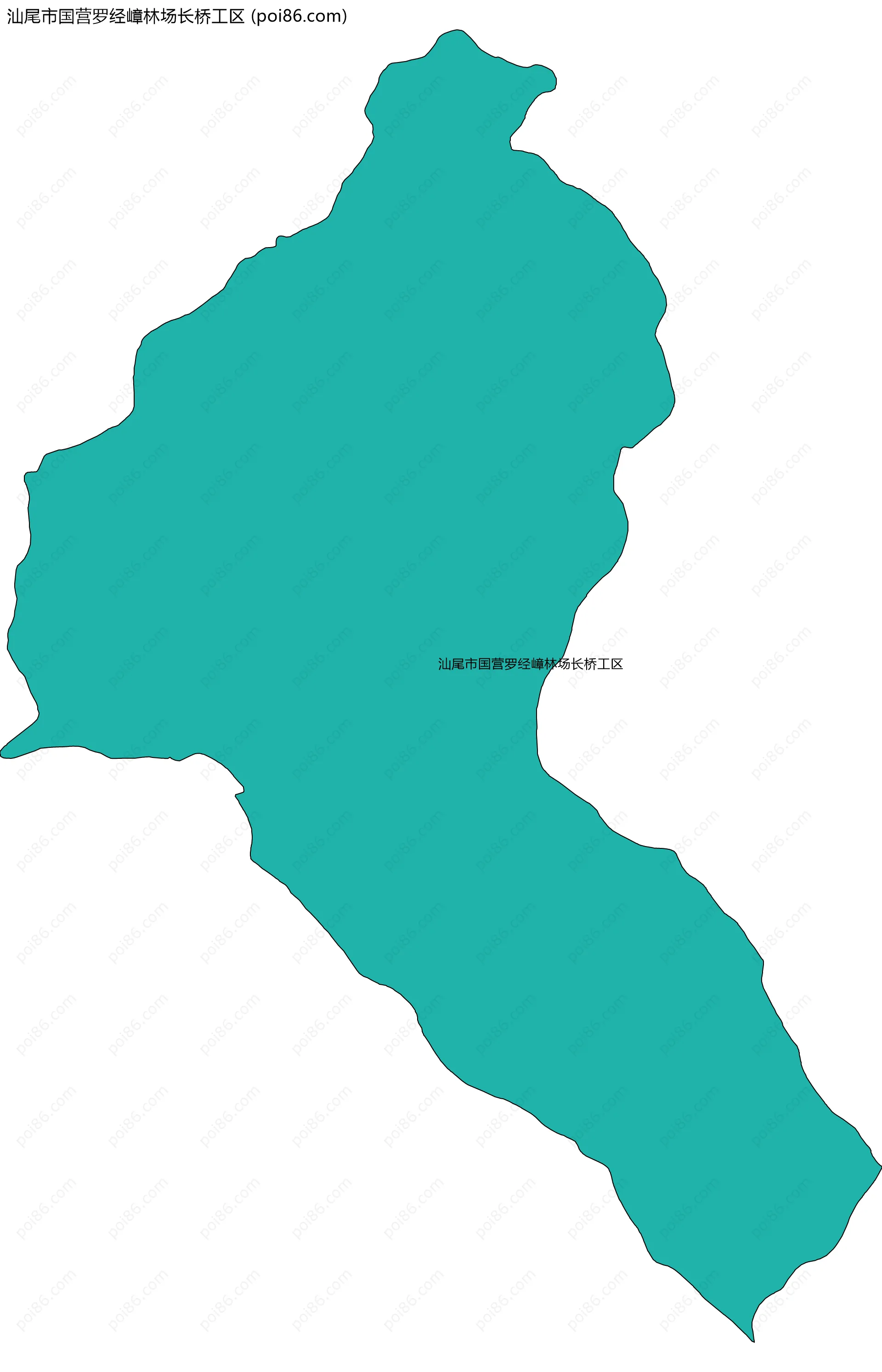 汕尾市国营罗经嶂林场长桥工区边界地图