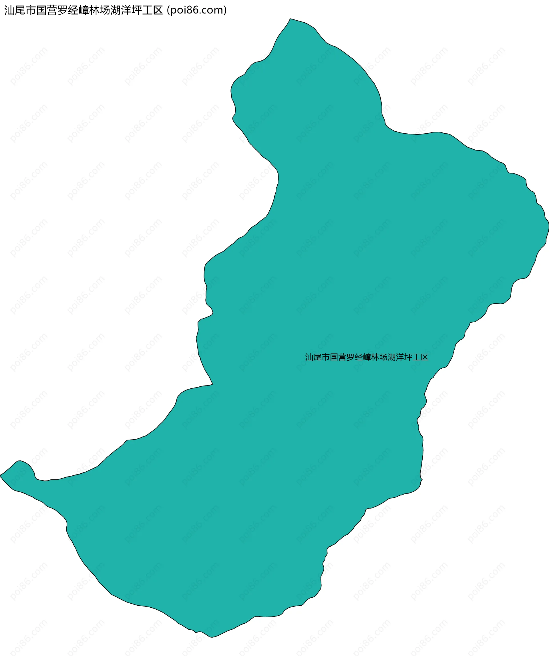 汕尾市国营罗经嶂林场湖洋坪工区边界地图